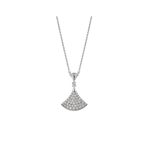 DIVAS’ DREAM NECKLACE in White Gold with Pavé Diamonds