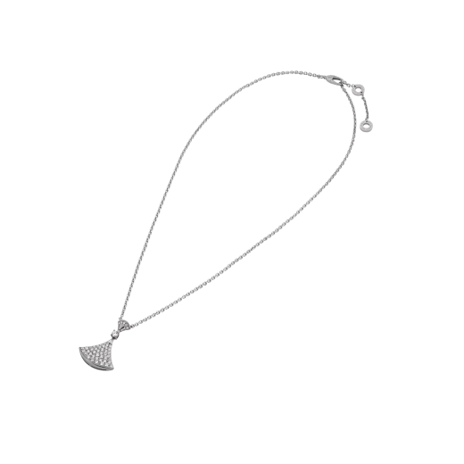 DIVAS’ DREAM NECKLACE in White Gold with Pavé Diamonds