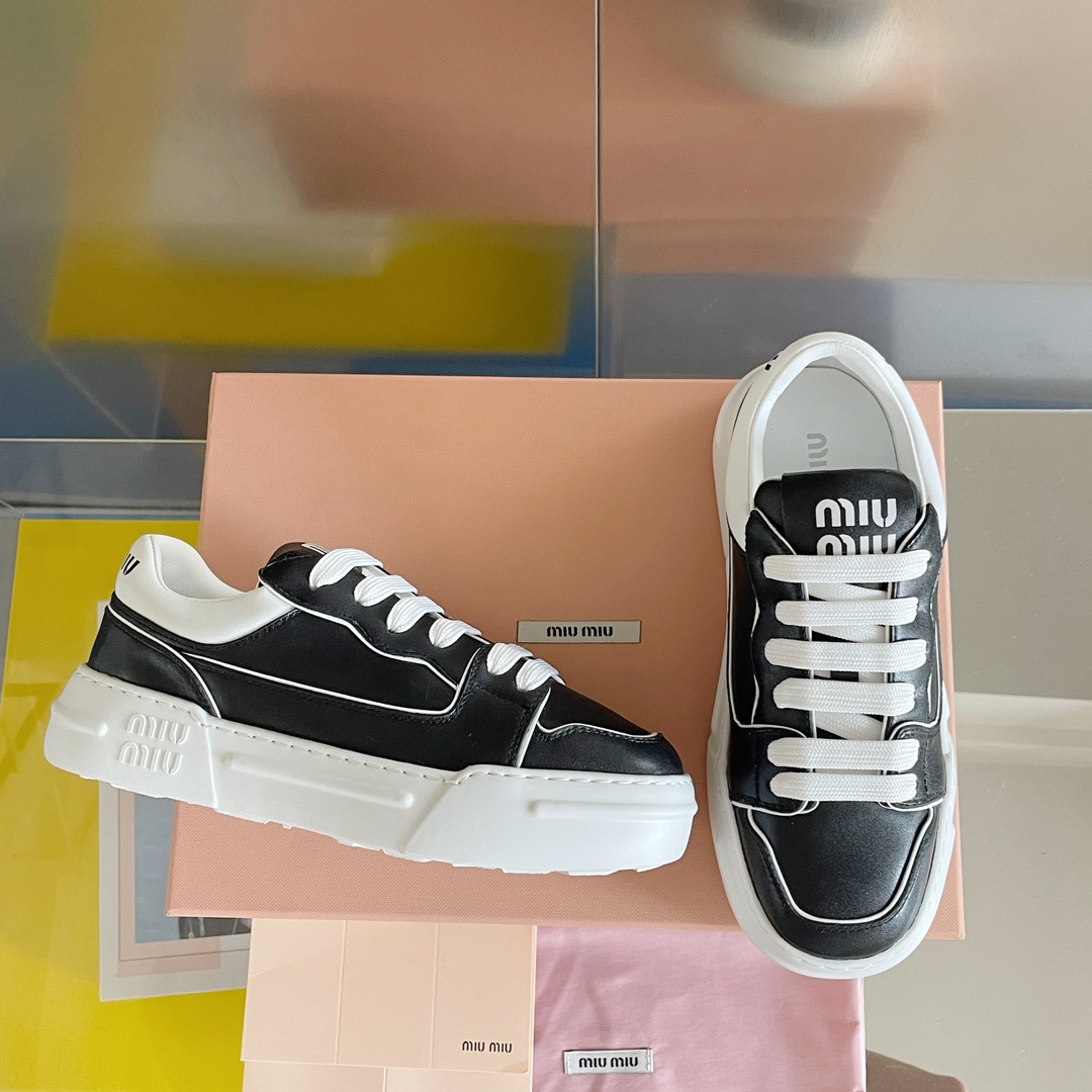 [TOP] m!u m!u Small Black Shoes Casual Sneakers - MIUMIU