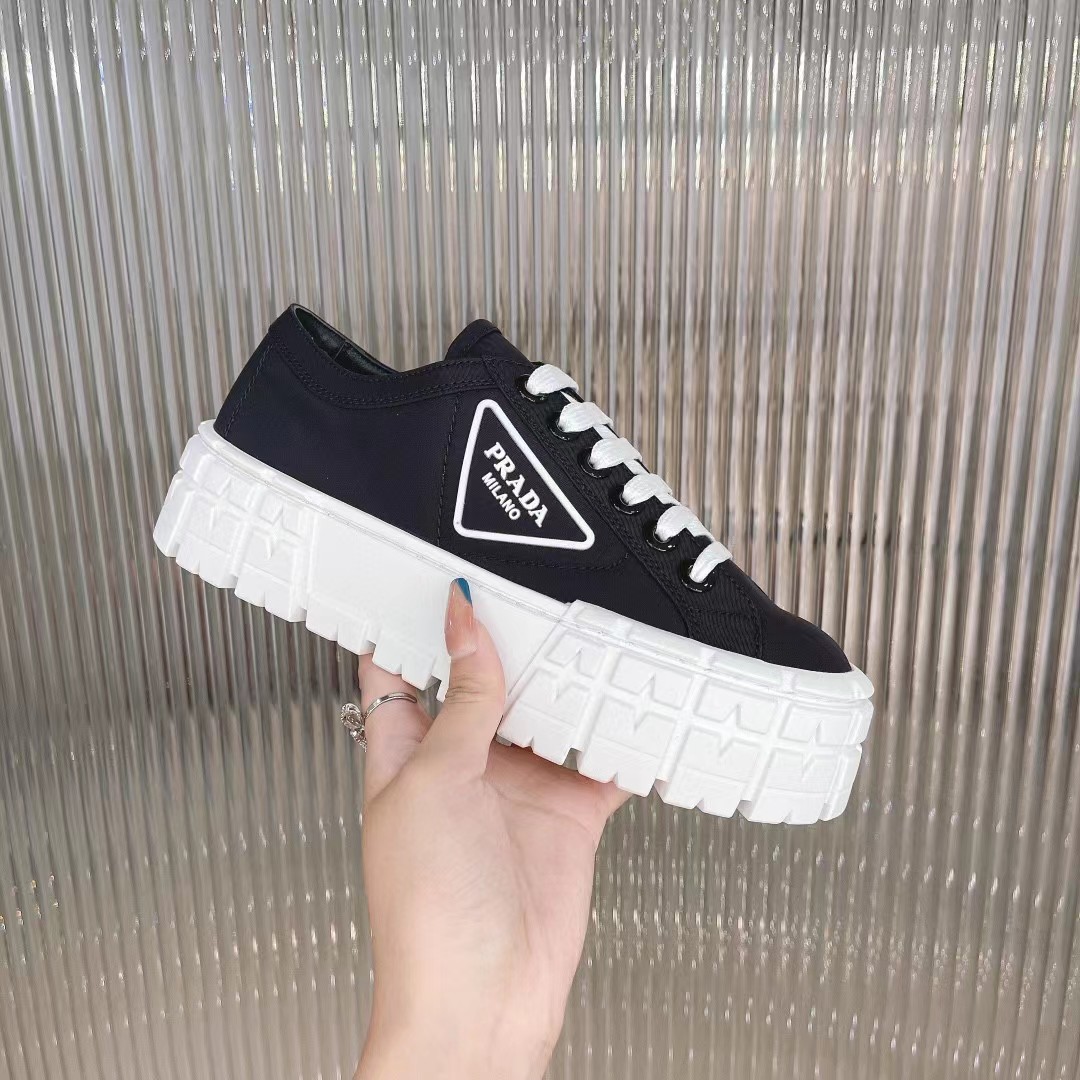 [TOP] PR@DA Triangle Logo Sneaker - Black - Prada