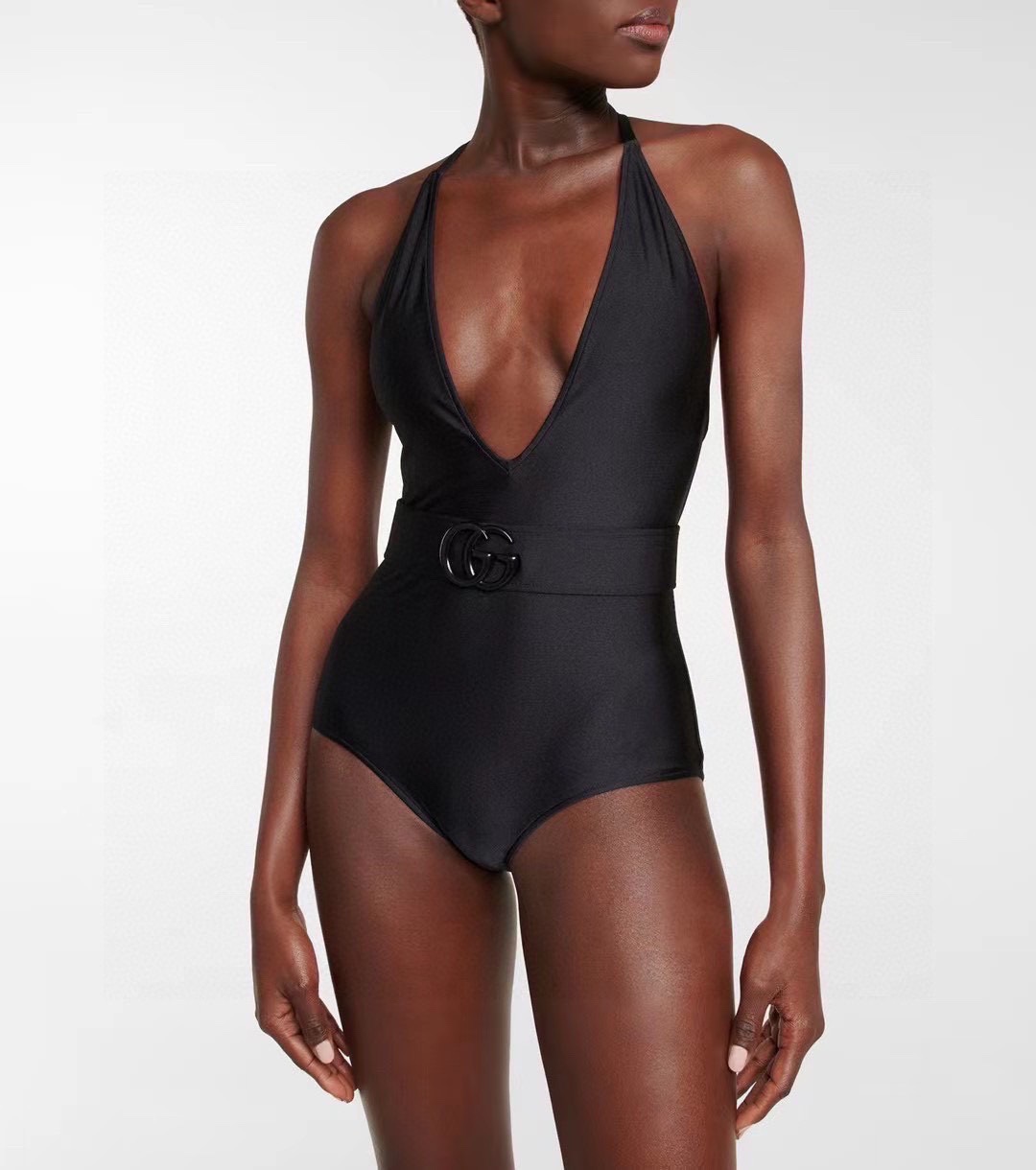 [TOP] GUCC! G*G One-Piece Swimsuit - Black - Gucci