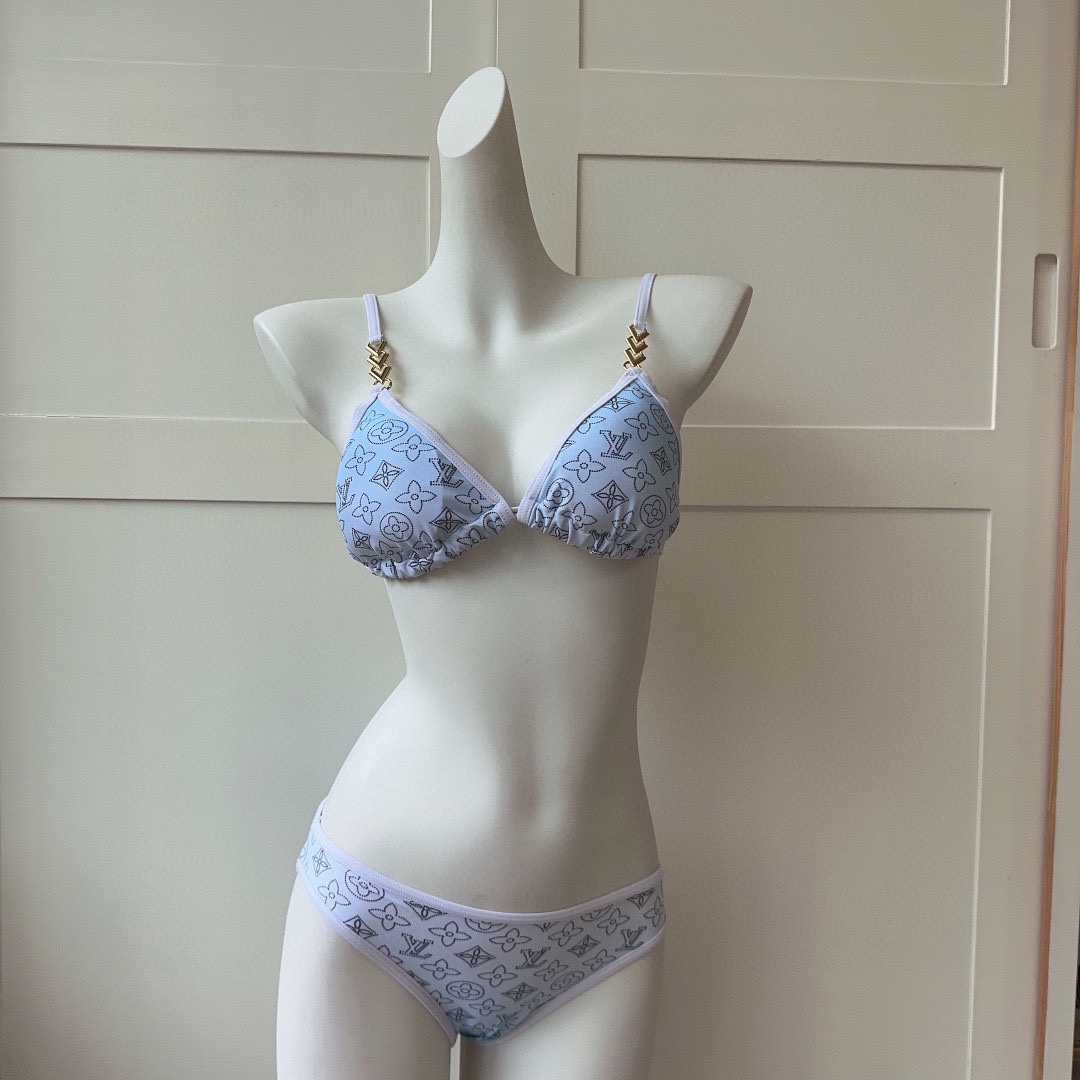 [TOP] L&V Gradient Bikini Swimsuit - Blue - LV Louis Vuitton