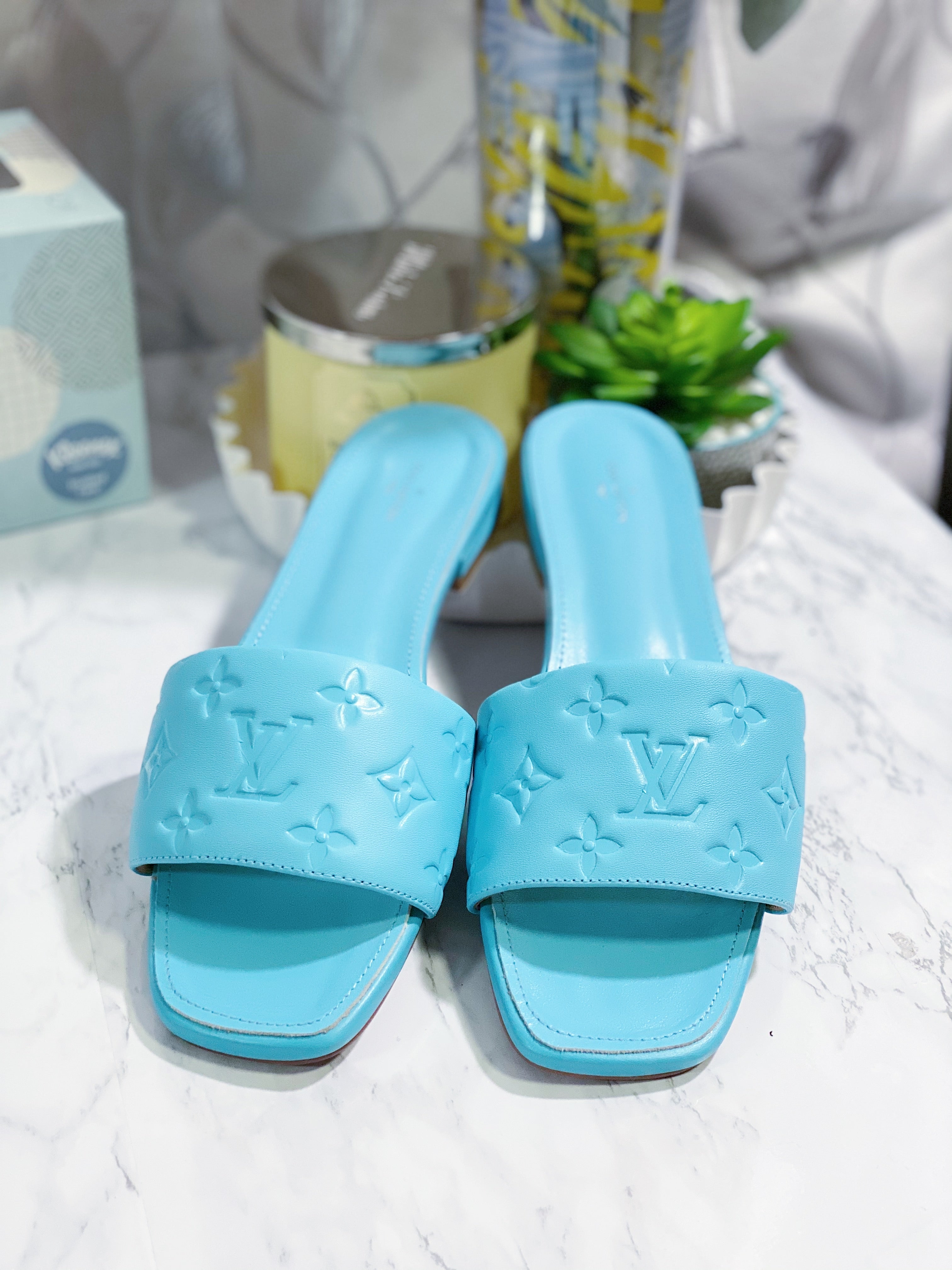 [TOP] L&V L.V Empreinte Sandals - Blue - LV Louis Vuitton