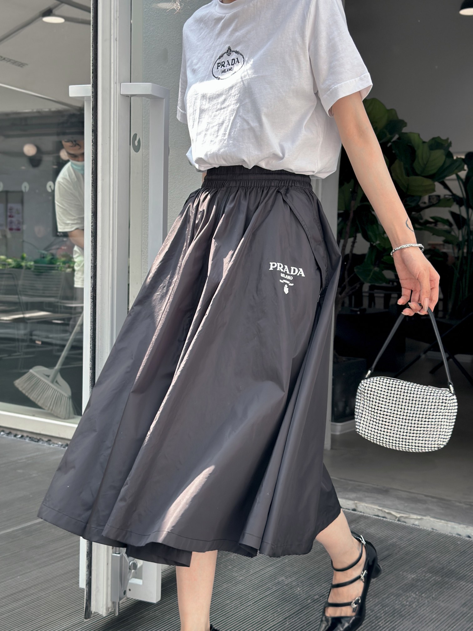 [TOP] PR@DA Skirt Nylon Fabric - Prada