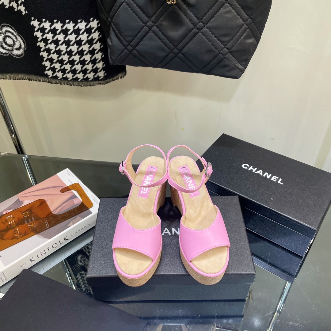 [TOP] CH@NEL Wedge Sandals - 4 Color - Chanel