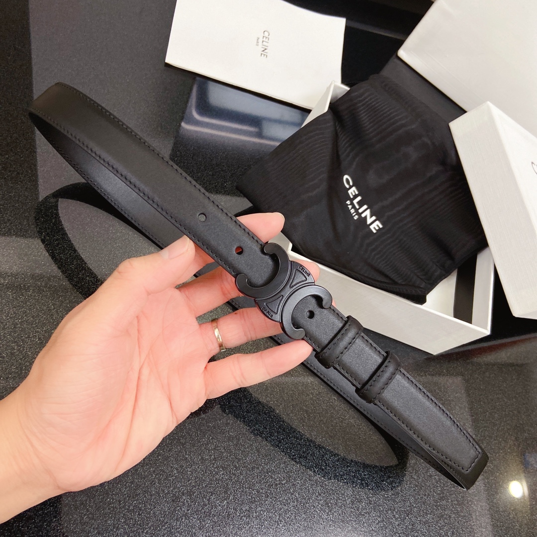 [TOP] CLINE Triomphe Belt 2.5cm - 3 Color - Celine