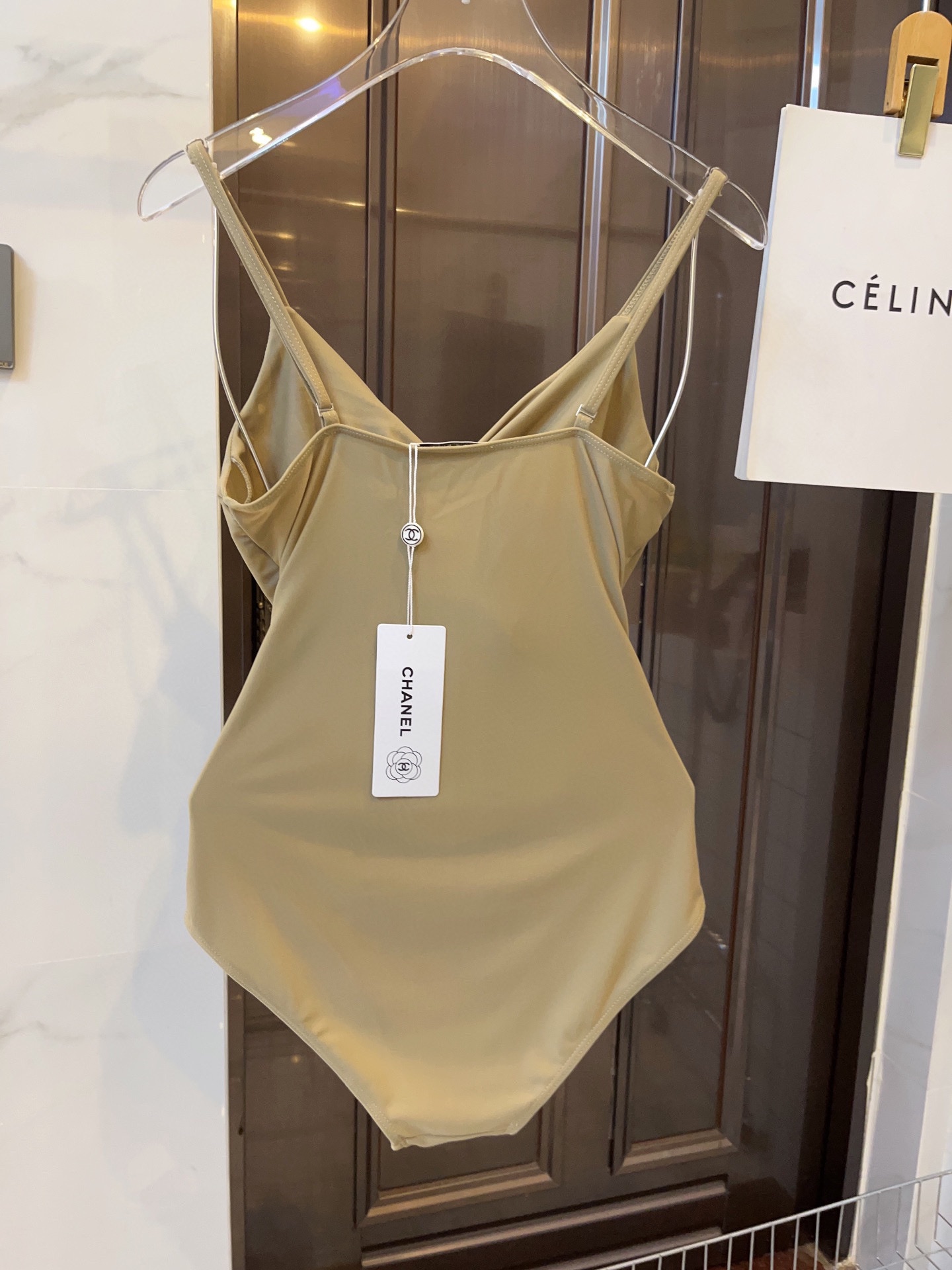 [TOP] CH@NEL One-Piece Swimsuit - Brown - Chanel