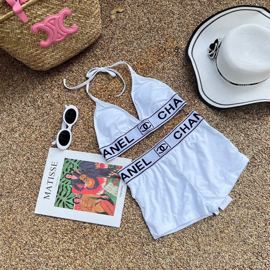 [TOP] CH@NEL Monogram Bikini Set of 2 - 2 Colors - Chanel