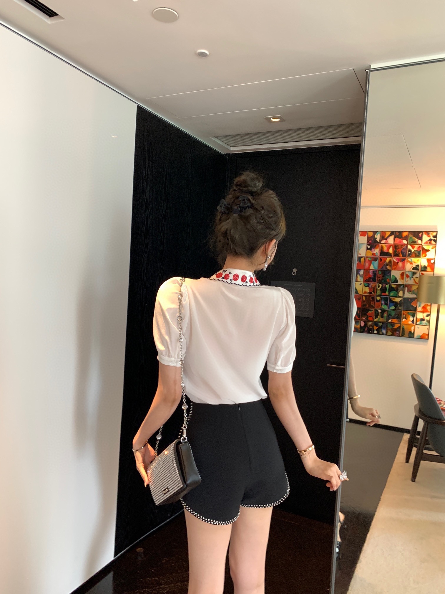 [TOP] m!u m!u Shirt - White - MIUMIU