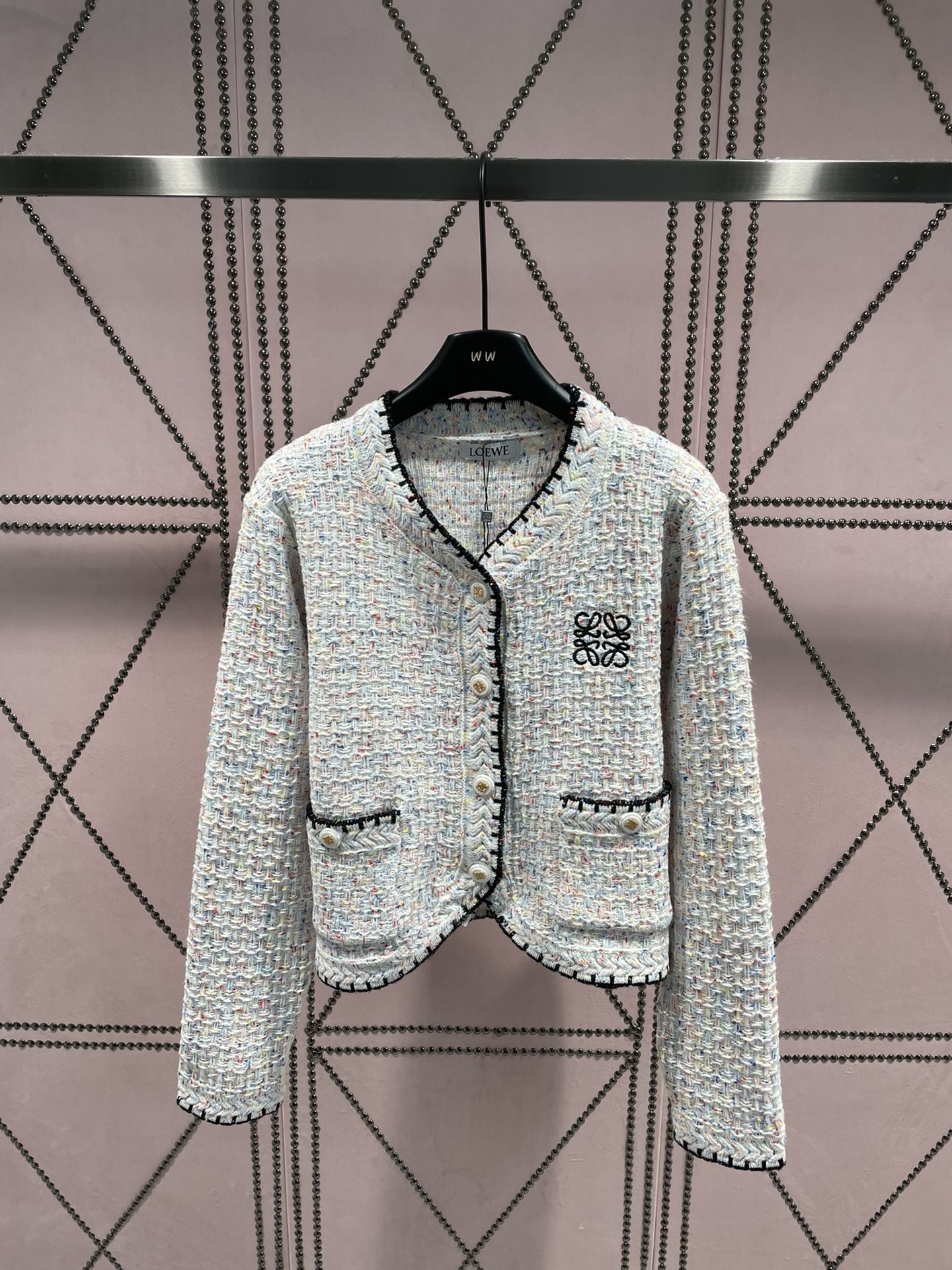 [TOP] LOEW Tweed Knit Cardigan - 3 Colors - LOEWE