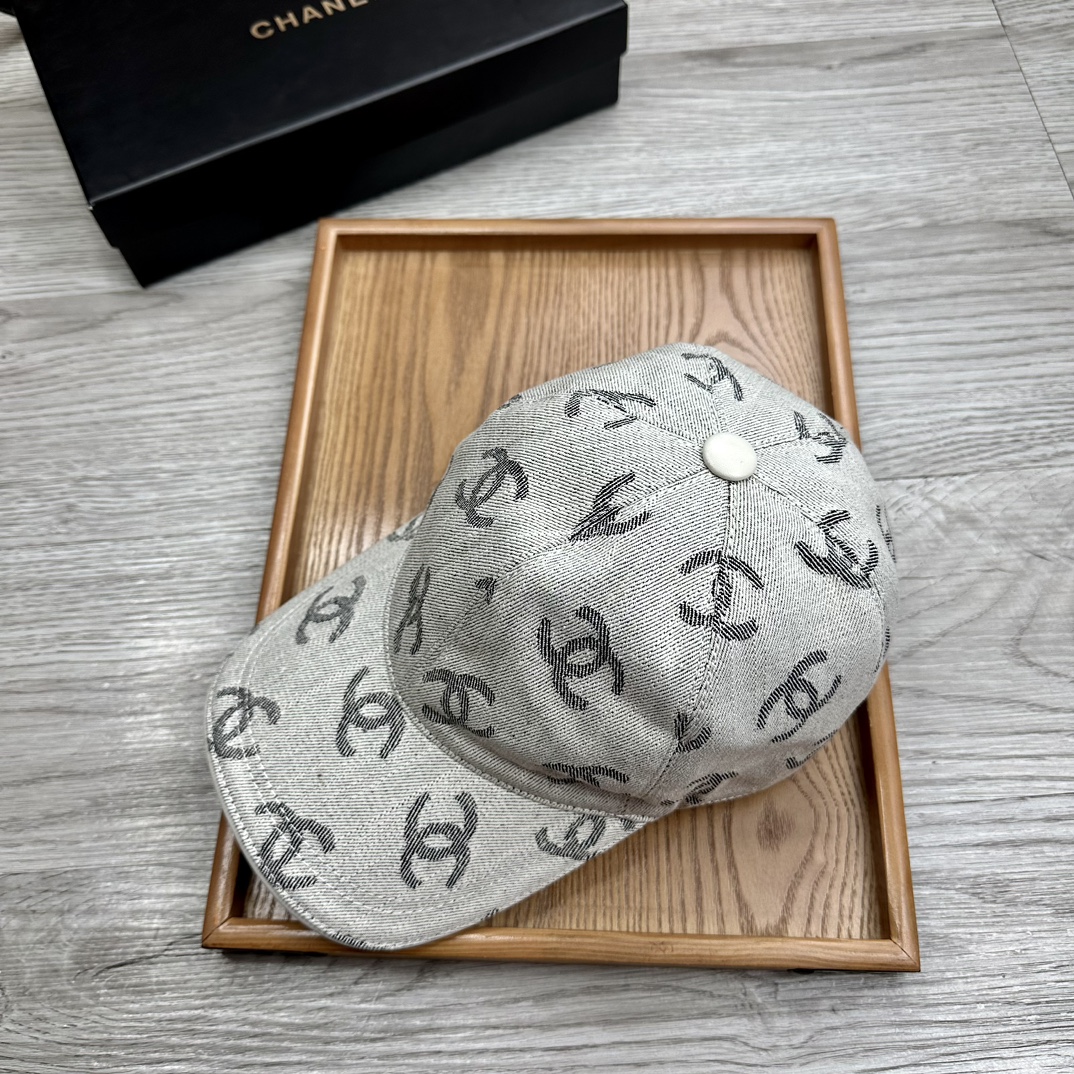 [TOP] CH@NEL Baseball Cap - Gray - Chanel