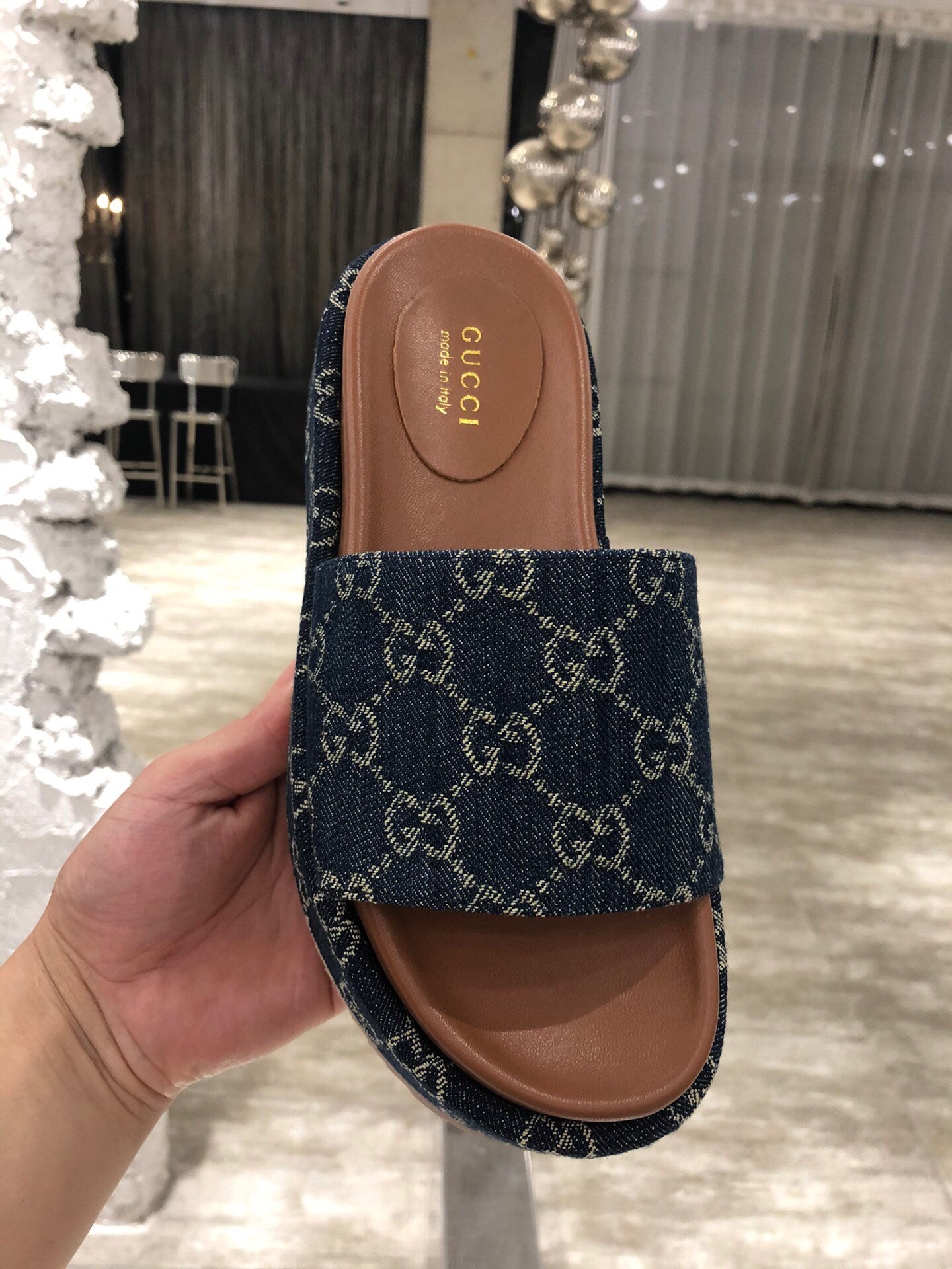 [TOP] GUCC! Denim Sandals Platform - Blue - Gucci