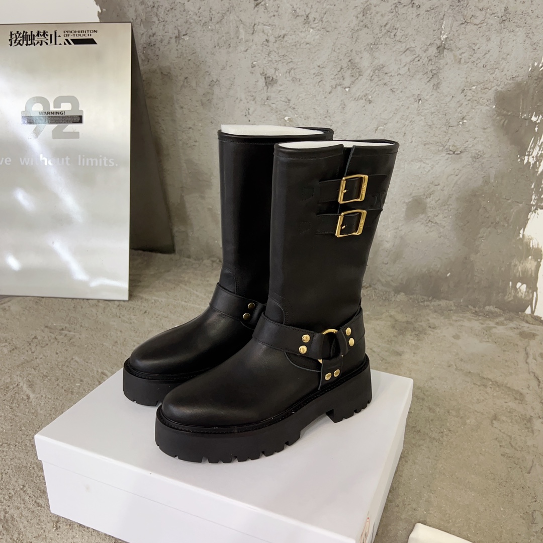 [TOP] CLINE Platform Mid Calf Martin Boots - 3 Colors - Cline