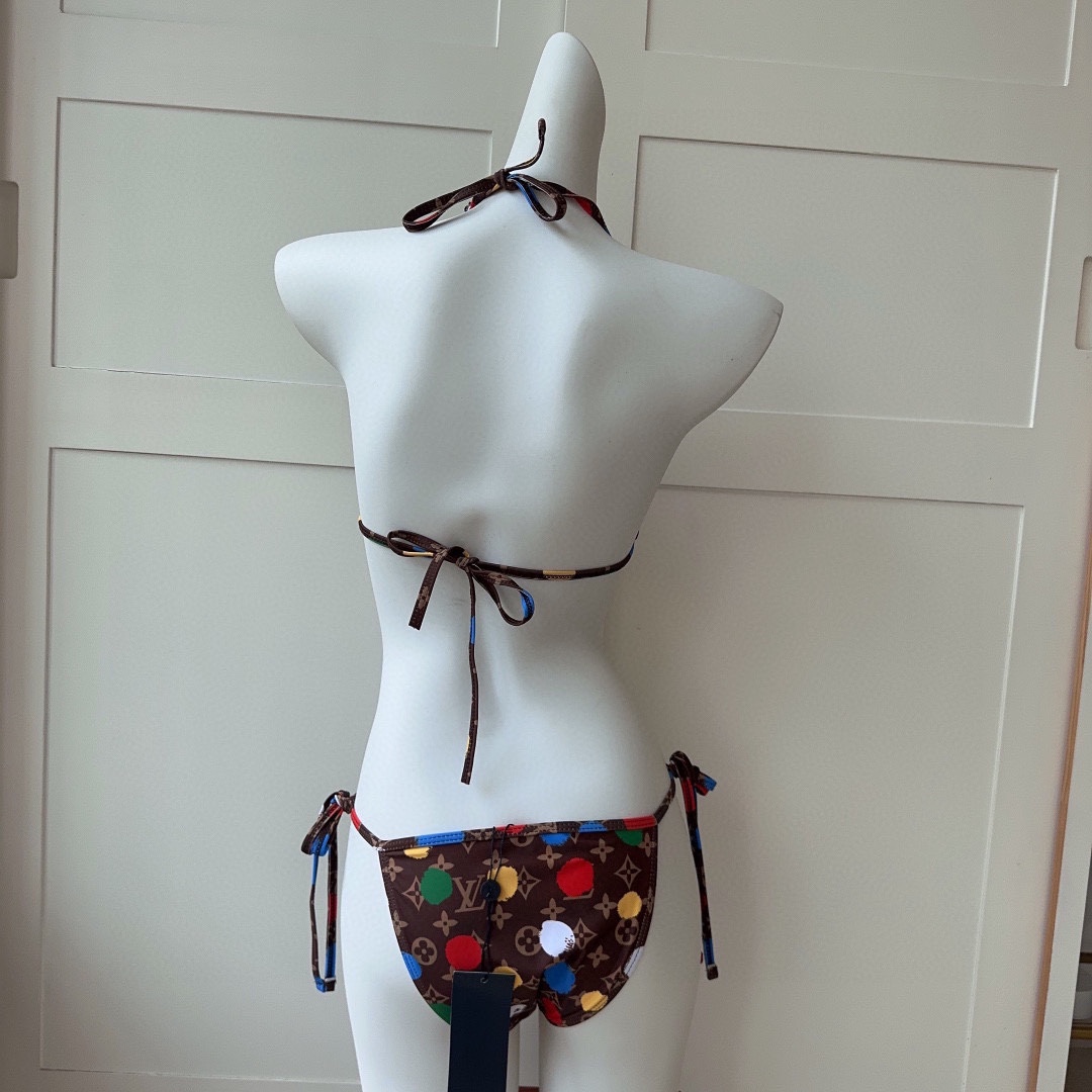 [TOP] L&V Fashion Print bikini - Brown - LV Louis Vuitton