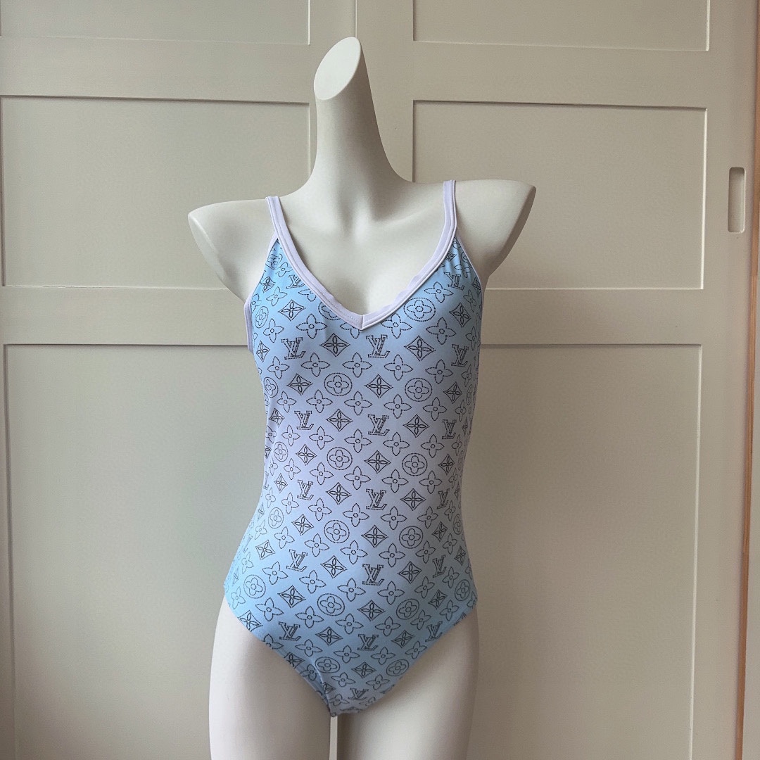 [TOP] L&V Gradient One Piece Swimsuit - Blue - LV Louis Vuitton
