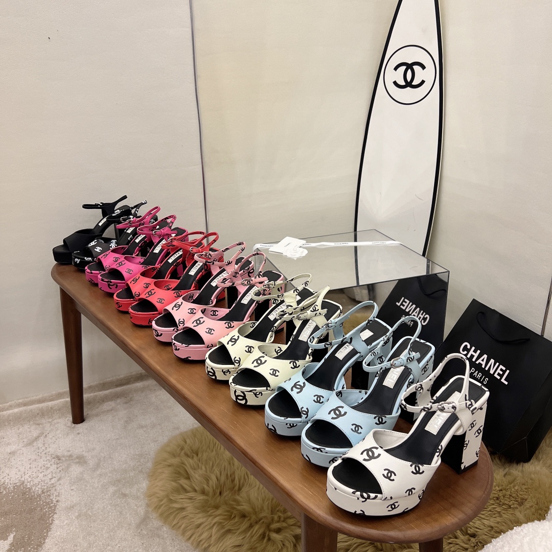 [TOP] CH@NEL Chunky Heels - 8 Color - Chanel