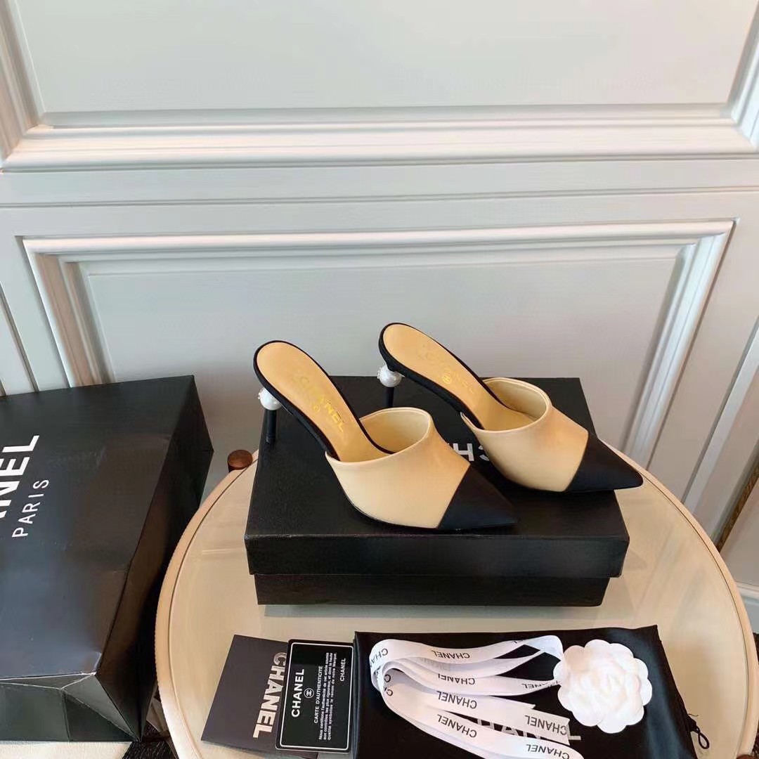 [TOP] CH@NEL High Heel - beige - Chanel