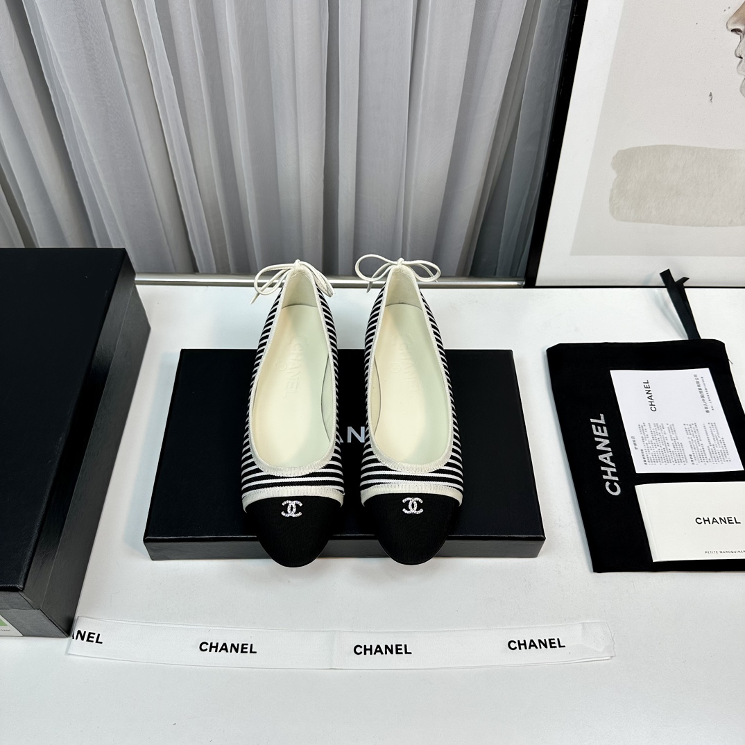 [TOP] CH@NEL Double C Bow Flat Shoes - 6 Colors - with Pearl - Chanel