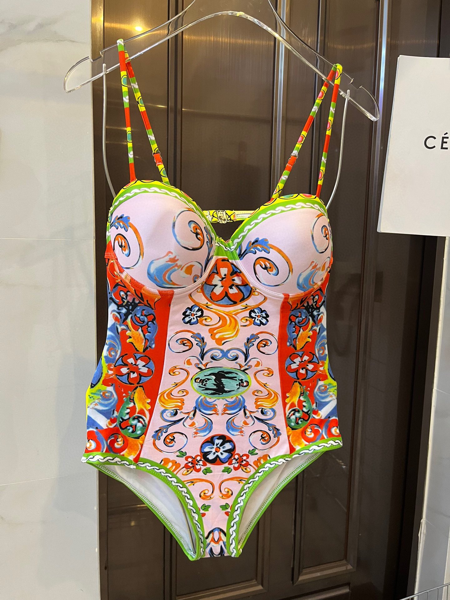 [TOP] CH@NEL Pattern Swimsuit - Floral - Chanel