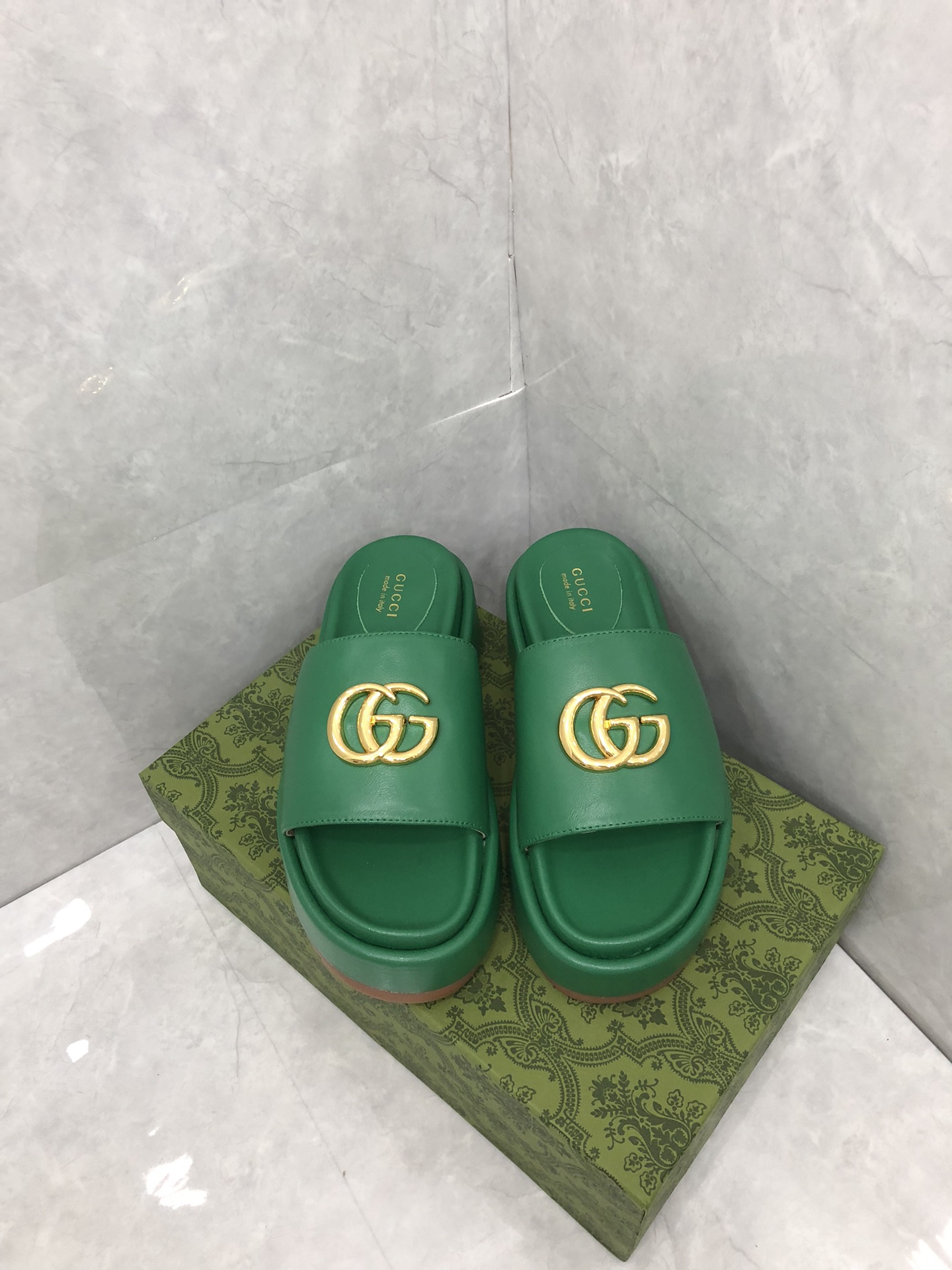 [TOP] GUCC! G*G Giant Platform Slides - 7 Color - Gucci
