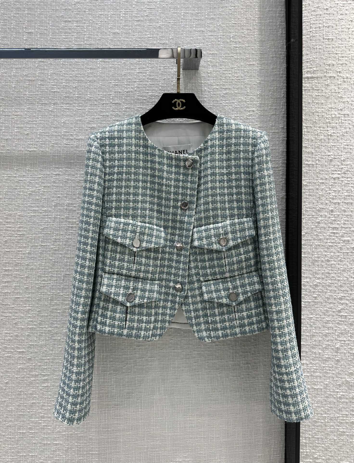 [TOP] CH@NEL Tweed Jacket - Green -  Chanel