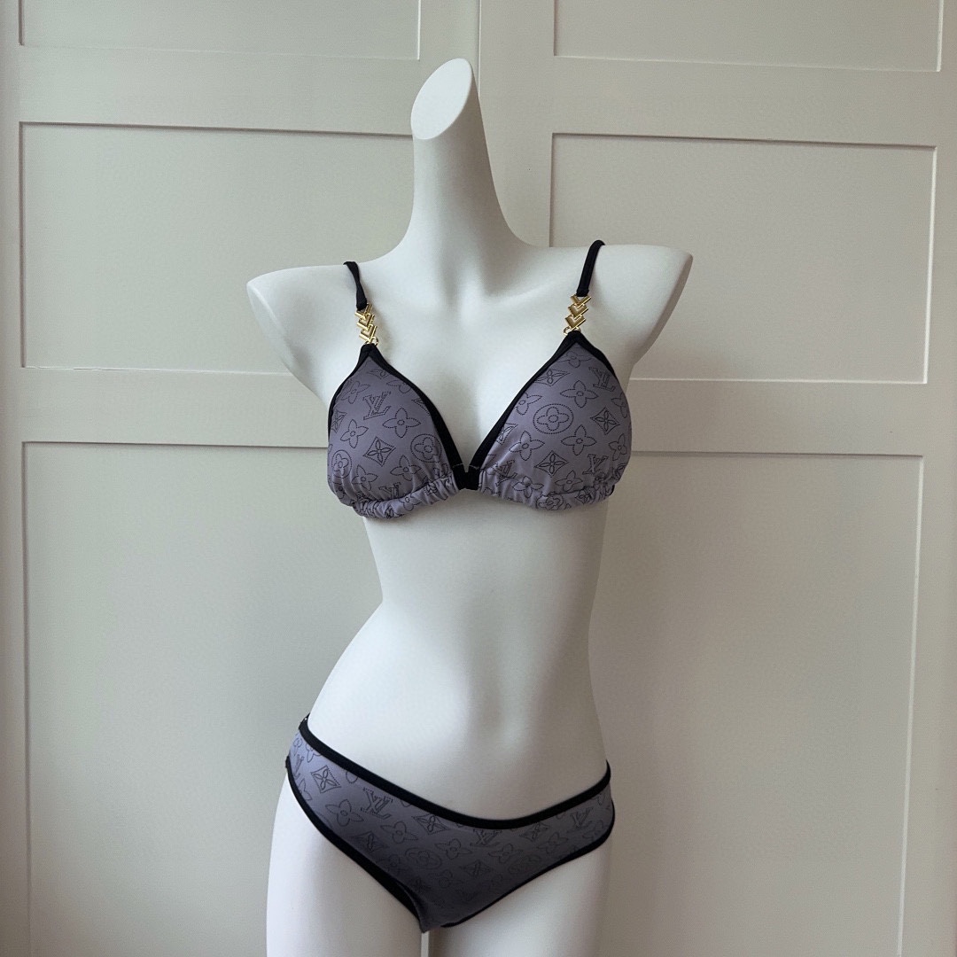 [TOP] L&V Gradient Bikini Swimsuit - Gray - LV Louis Vuitton
