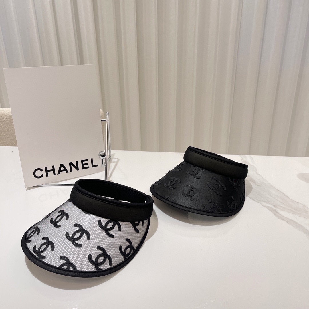 [TOP] CH@NEL Sun Cap - 2 Color - Chanel