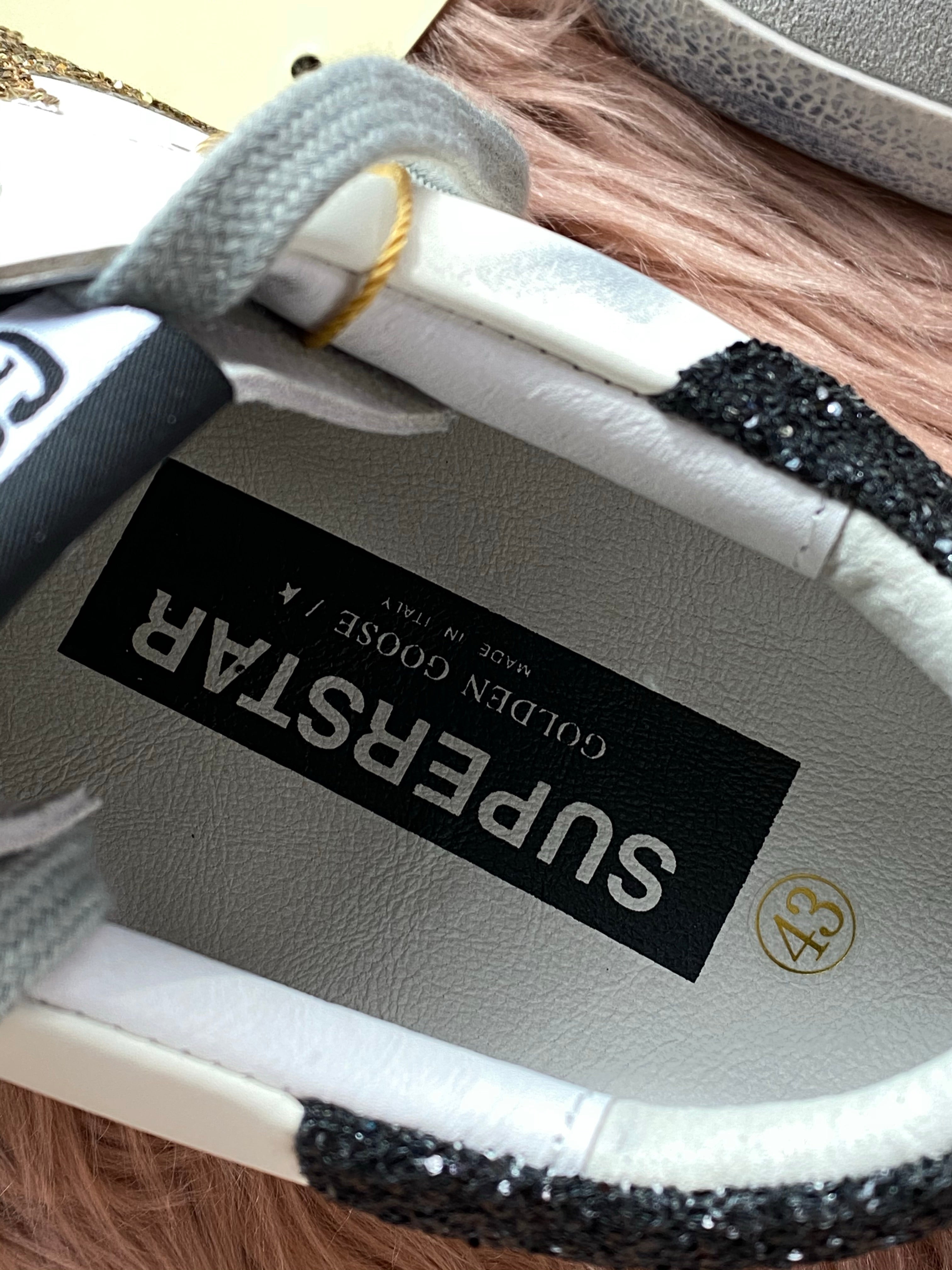 [TOP] GUCC! GGDB Superstar Sneakers Glittery - Black and Gold Star - Gucci