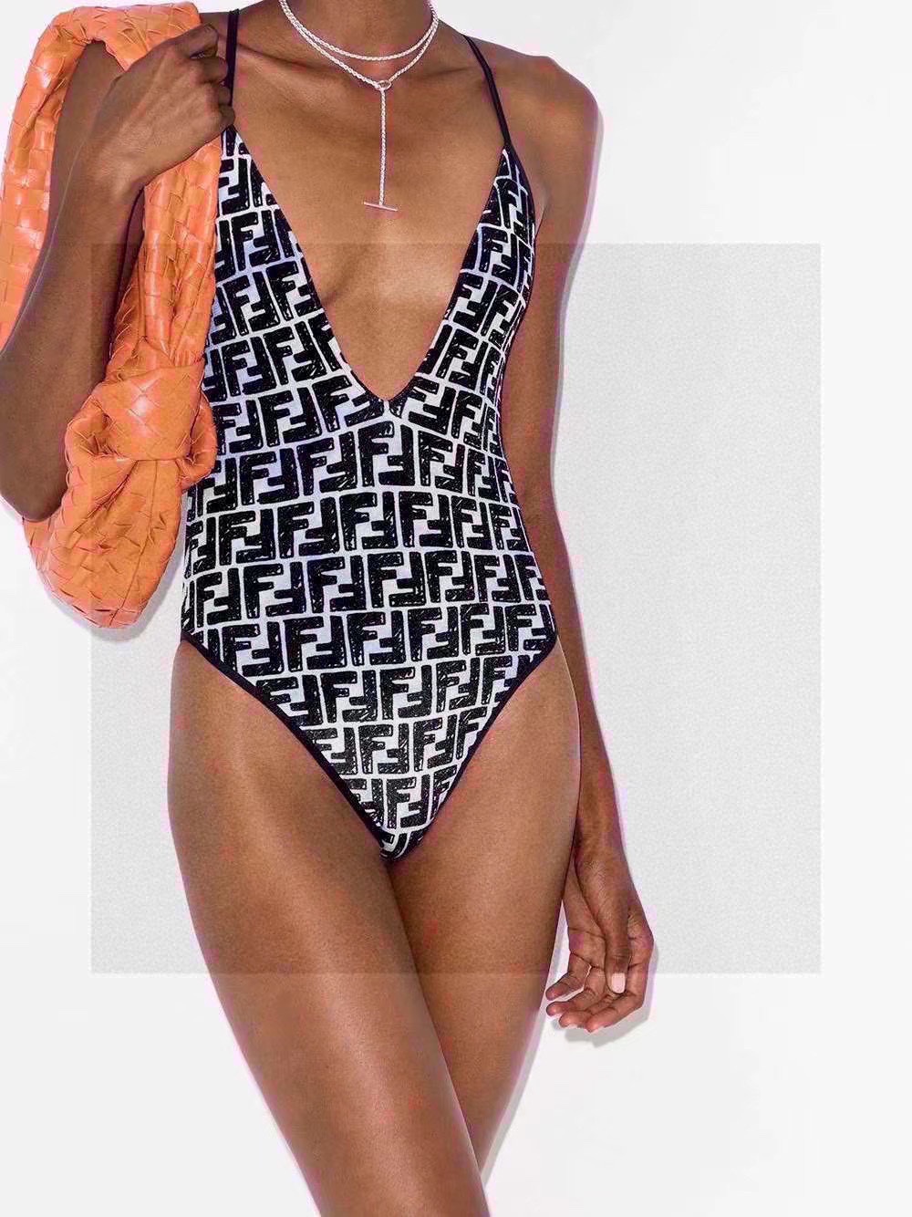 [TOP] FNDI One - Piece Swimsuit - Fendi