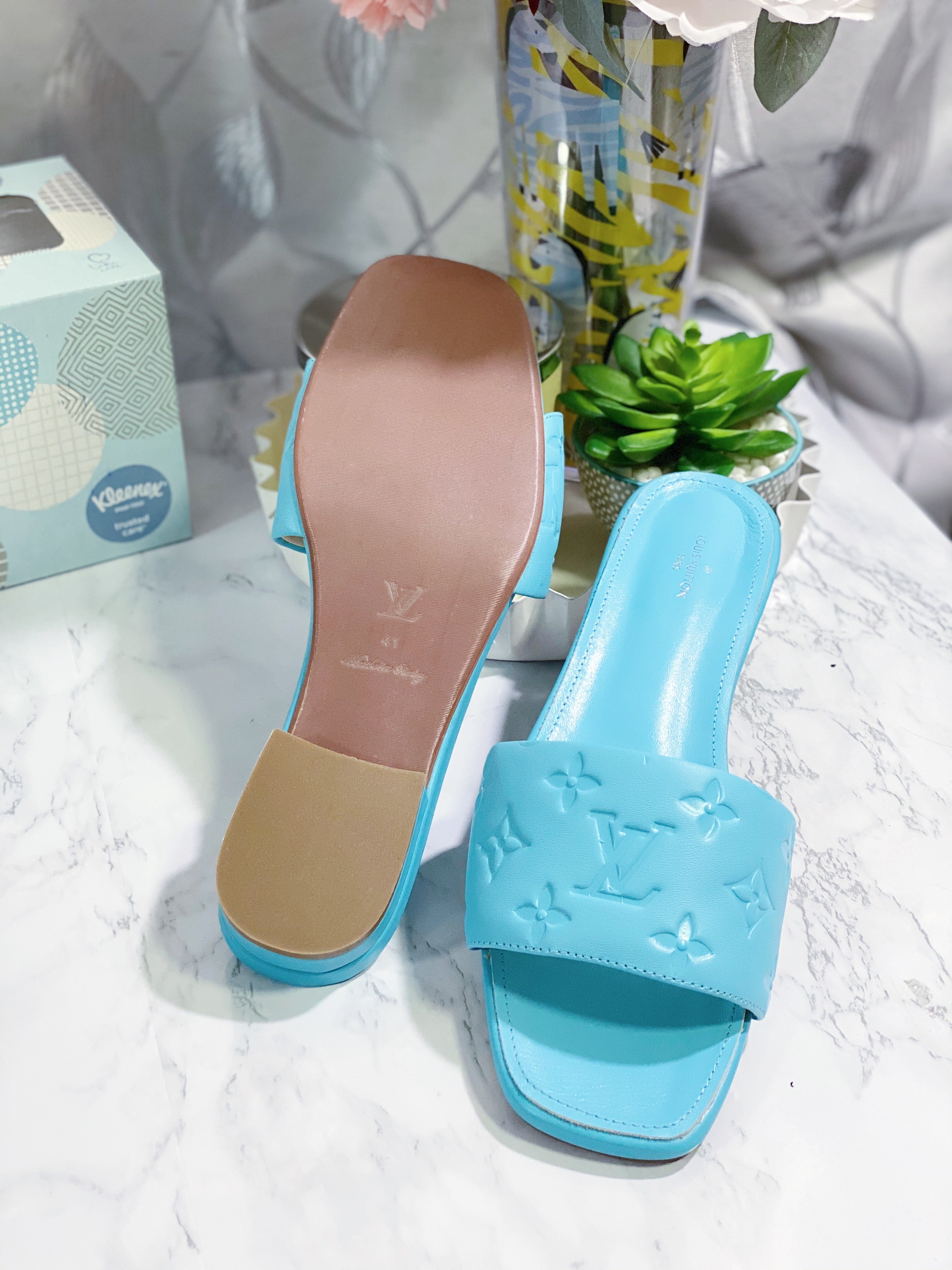 [TOP] L&V L.V Empreinte Sandals - Blue - LV Louis Vuitton