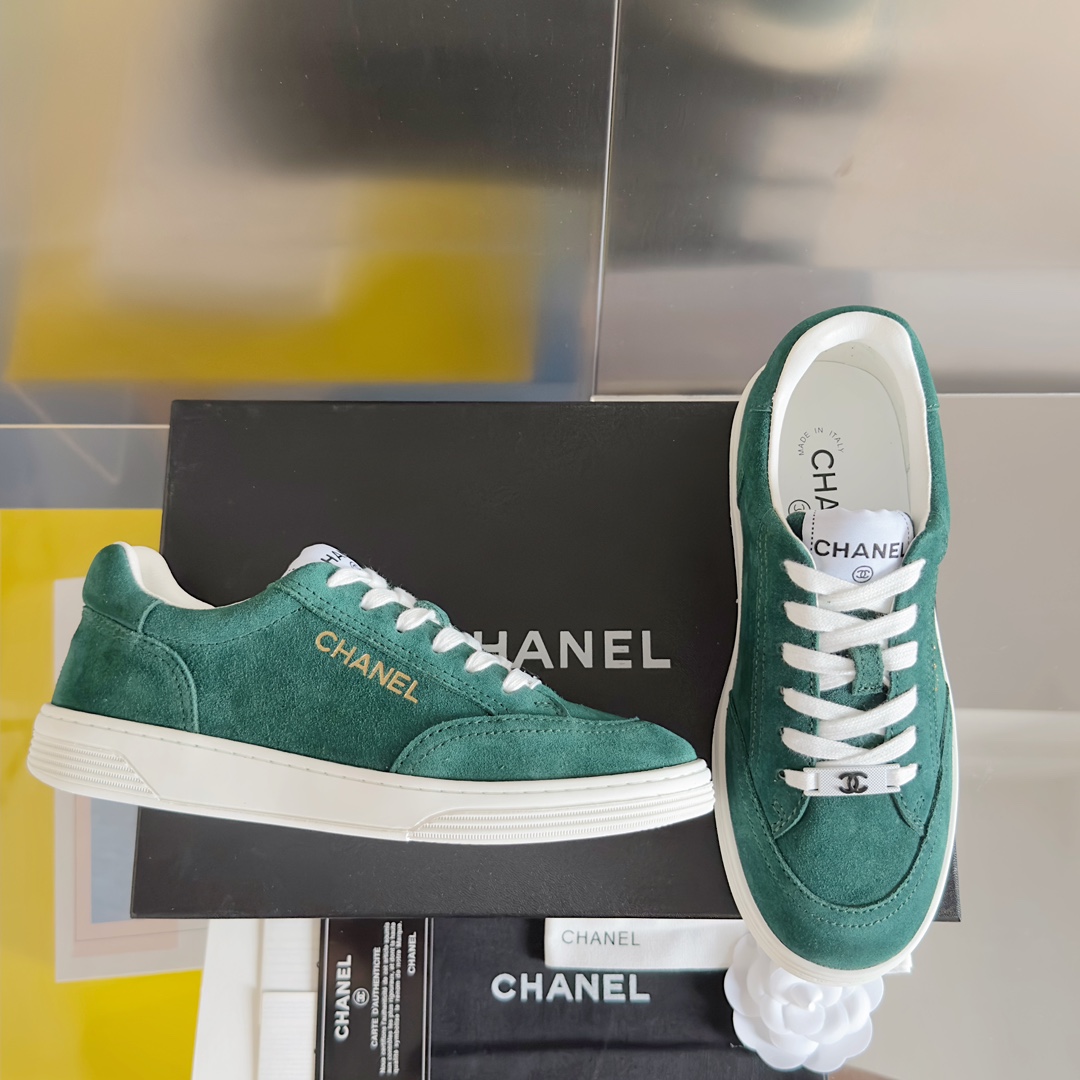[TOP] CH@NEL 23A Sneaker - Panda Color - Green - Chanel