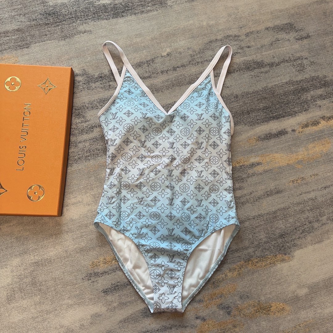 [TOP] L&V Gradient One Piece Swimsuit - Blue - LV Louis Vuitton