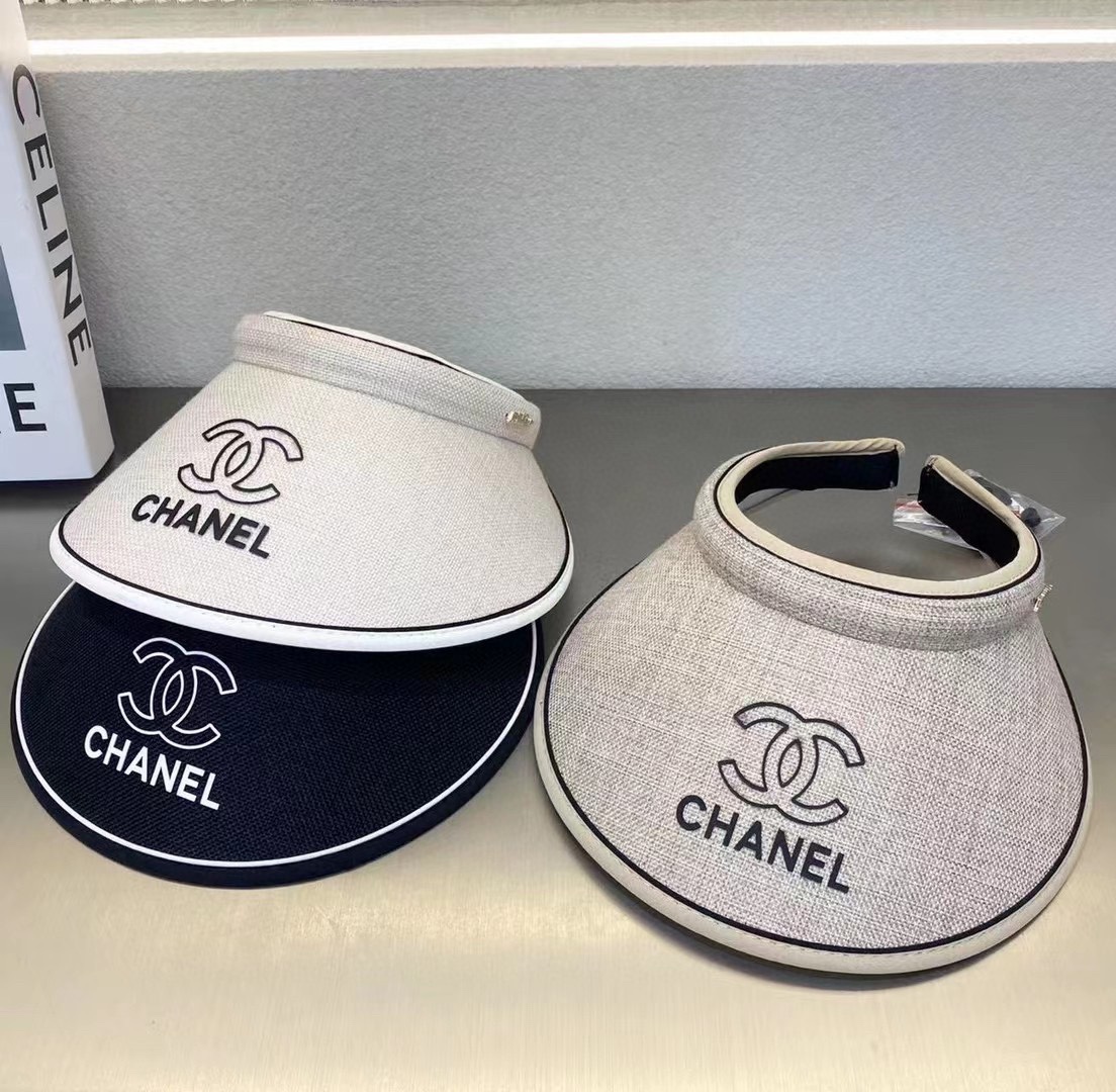 [TOP] CH@NEL Sun Cap  - 3 Color - Chanel
