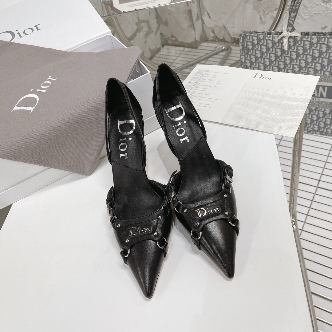[TOP] D!or CD Logo Leather Pump - Black - Christian Dior