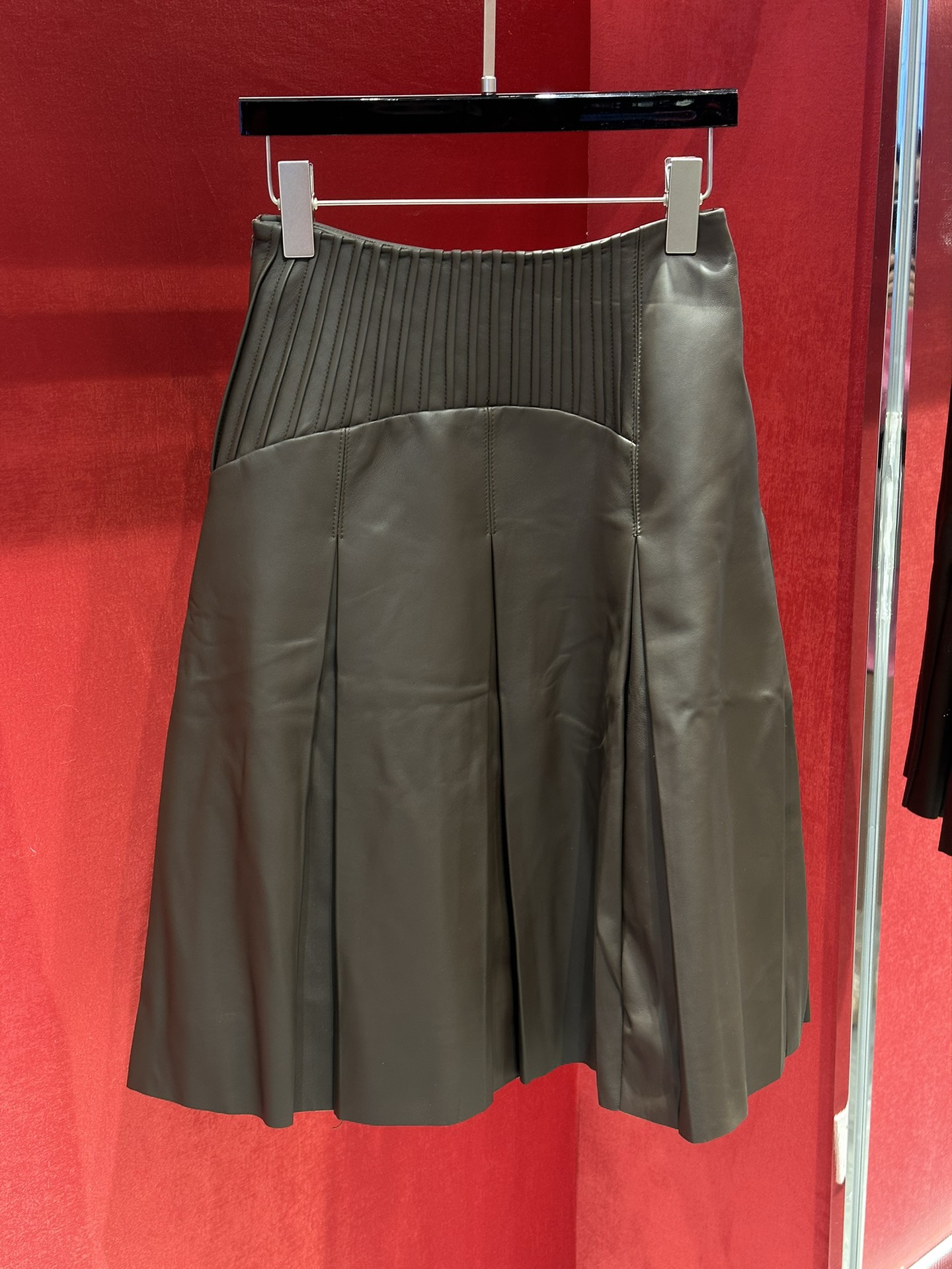 [TOP] CLINE Leather Skirt - Celine