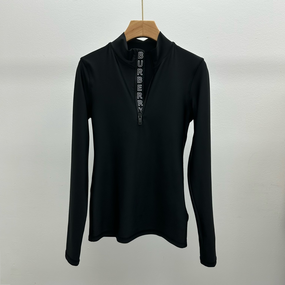 [TOP] BURBRRY BR Embroidery Shirt - Black - Burberry