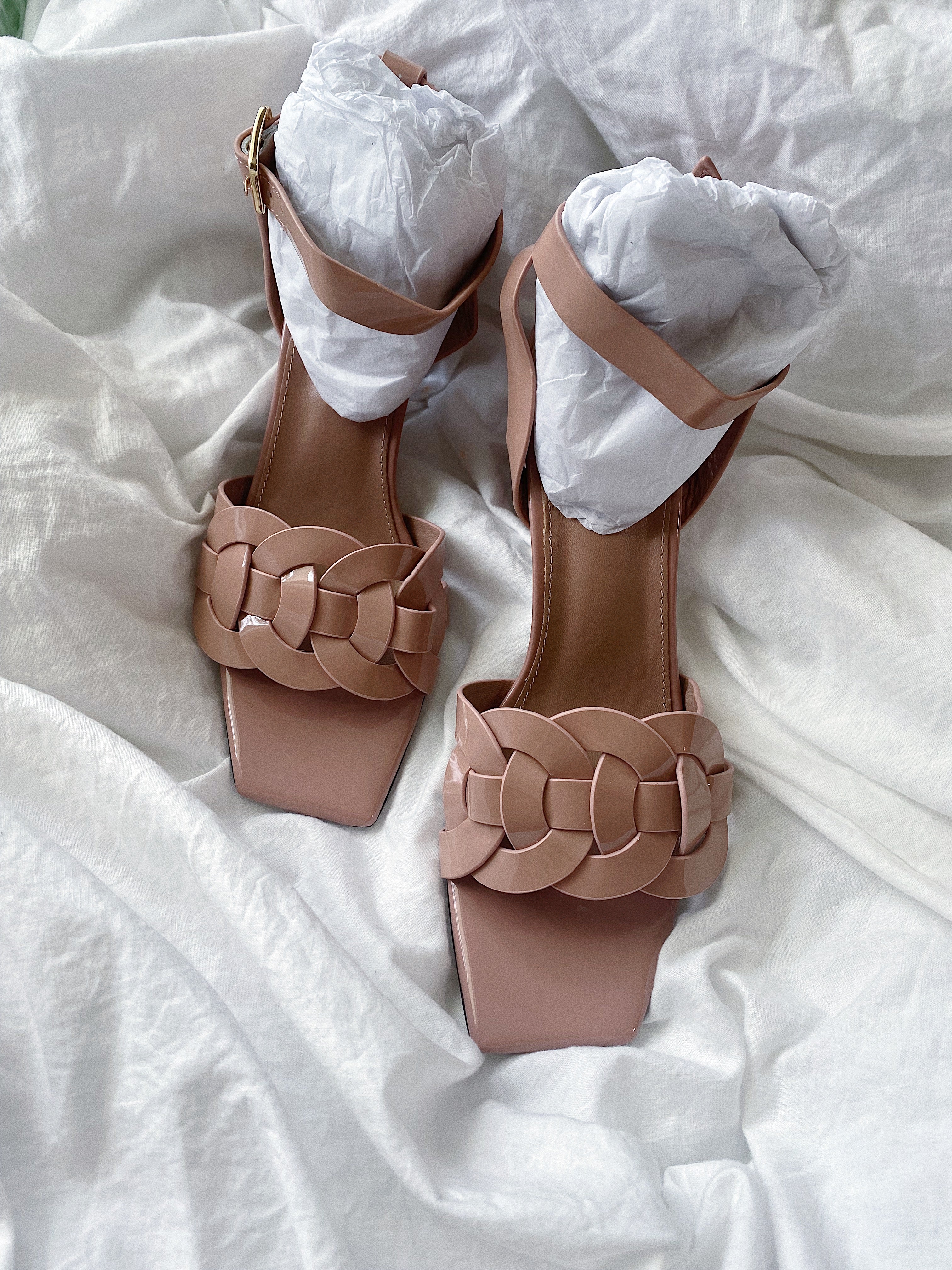 [TOP] Y$L Patent Tribute Block Heels - Mauve - Ysl Yves Saint Laurent