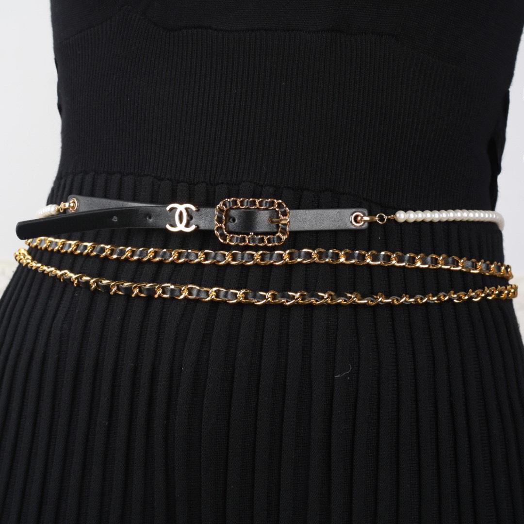 [TOP] CH@NEL C Logo Belt Waist Chain  - Chanel