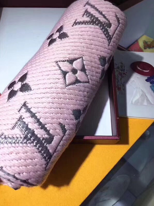 [TOP] L&V L*V Verone Wool Silk Logomania Scarf - Pink - LV Louis Vuitton