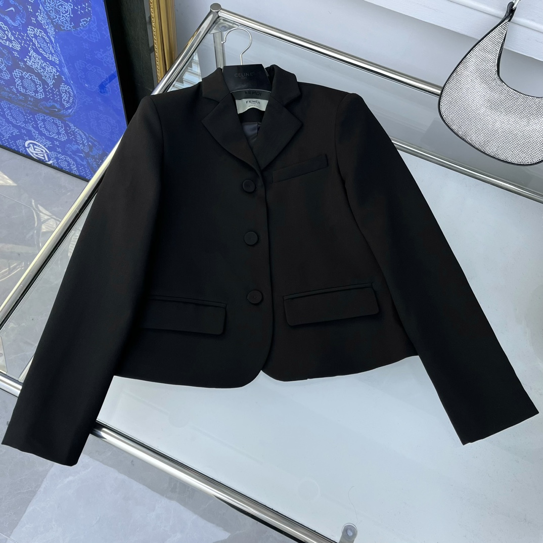 [TOP] FNDI Blazer - Black - Fendi