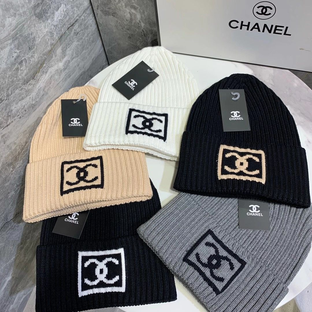 [TOP] CH@NEL Cap Beanie Classic Logo - Chanel