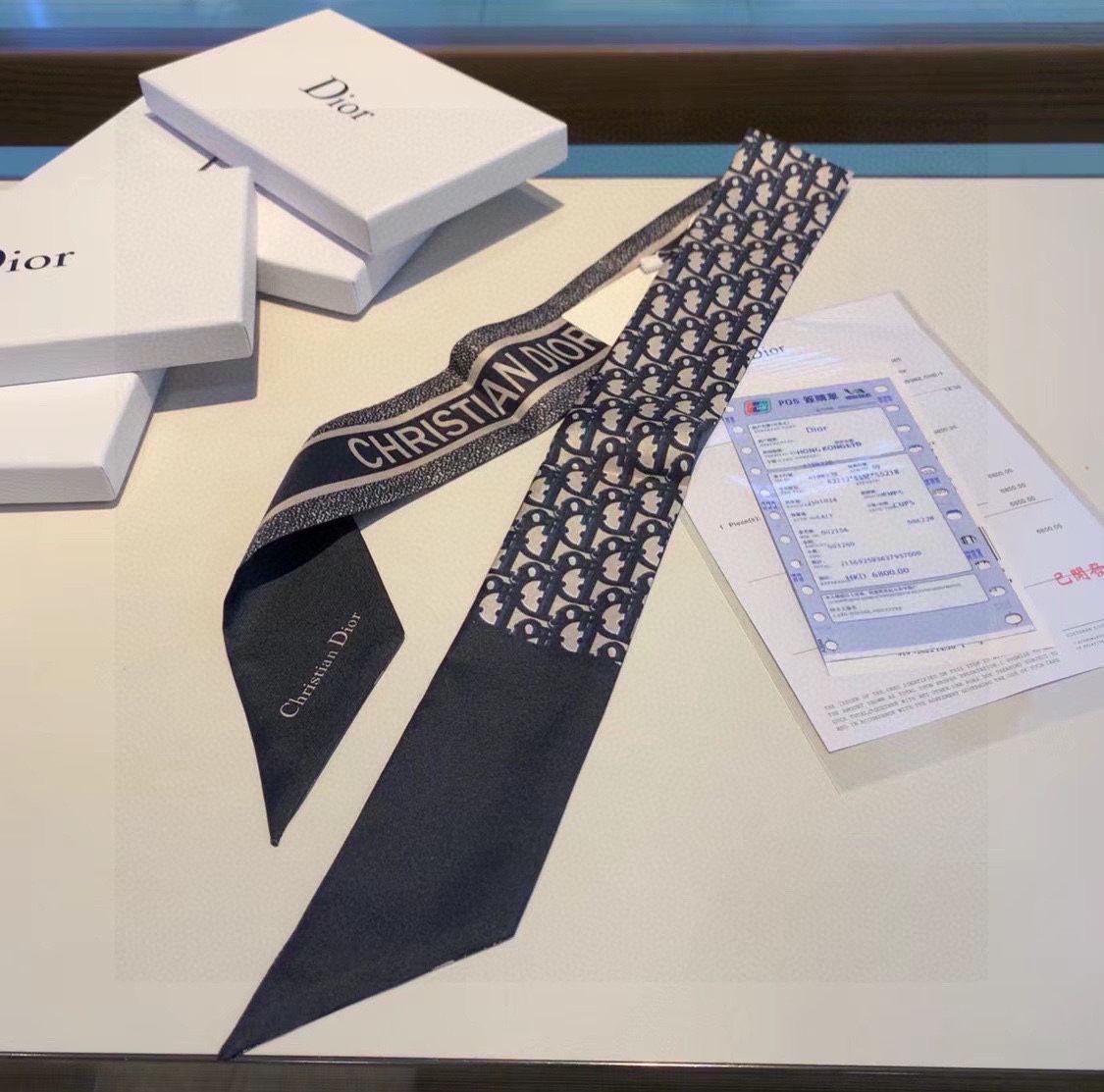 [TOP] D!or Montaigne Mitzah Tie Scarf - 4 Color - Christian Dior