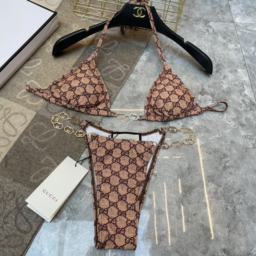 [TOP] GUCC! Classic Bikini - Brown - Gucci