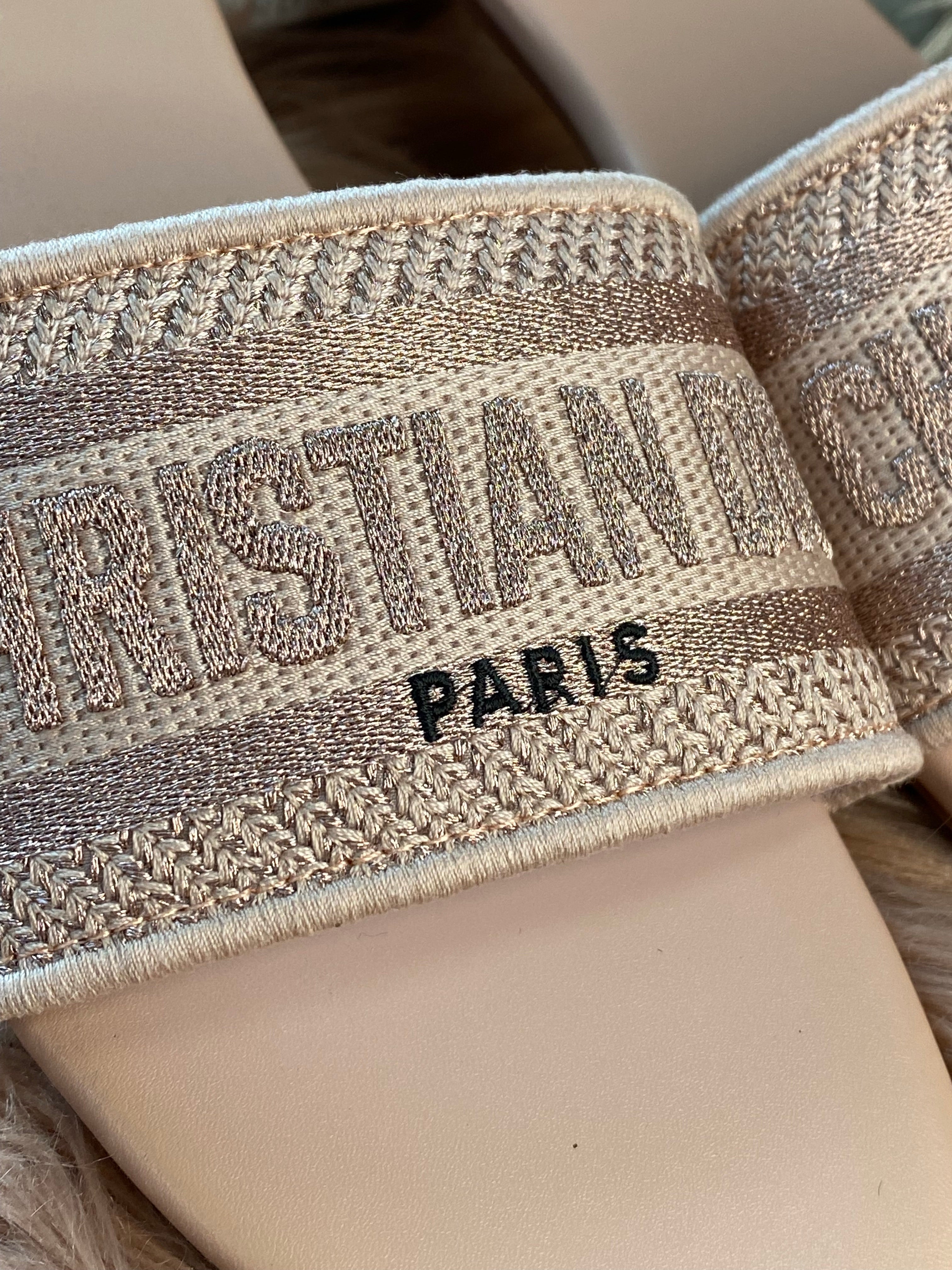 [TOP] D!or Embroidered Dway Sandals - Light Pink - Christian Dior