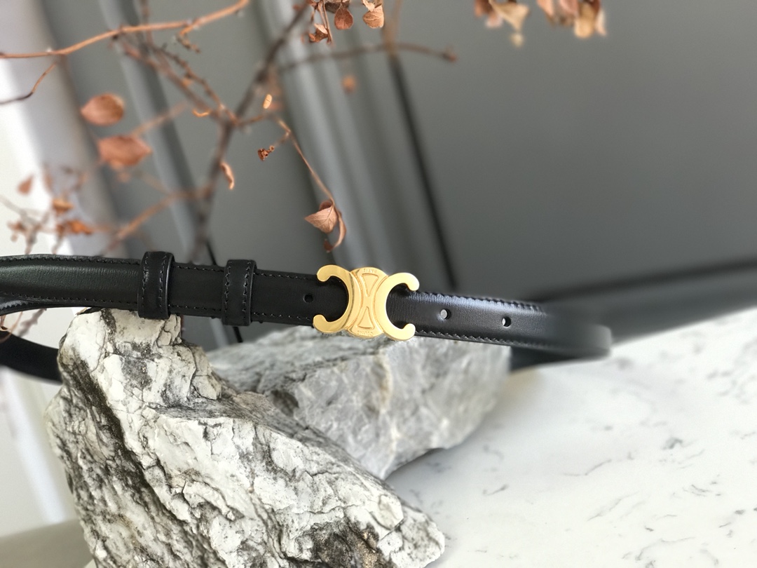 [TOP] CLINE Triomphe Belt 1.8cm - 3 Color - Celine