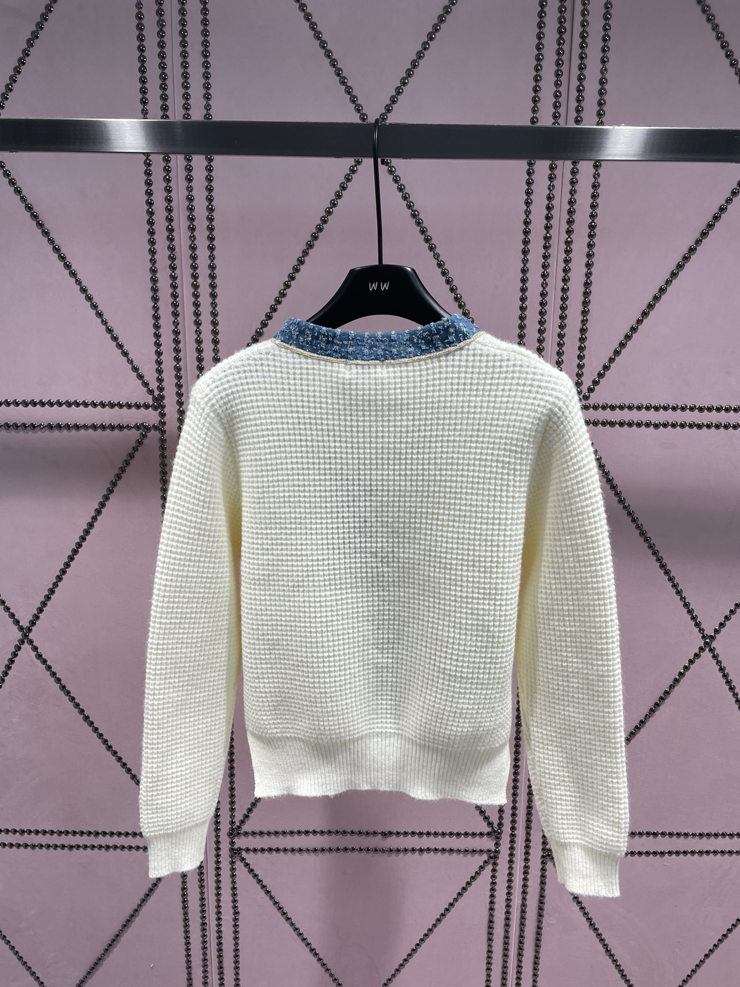 [TOP] Y$L V-neck Color-Block Cardigan Sweater - 2 Colors - Ysl Yves Saint Lauren