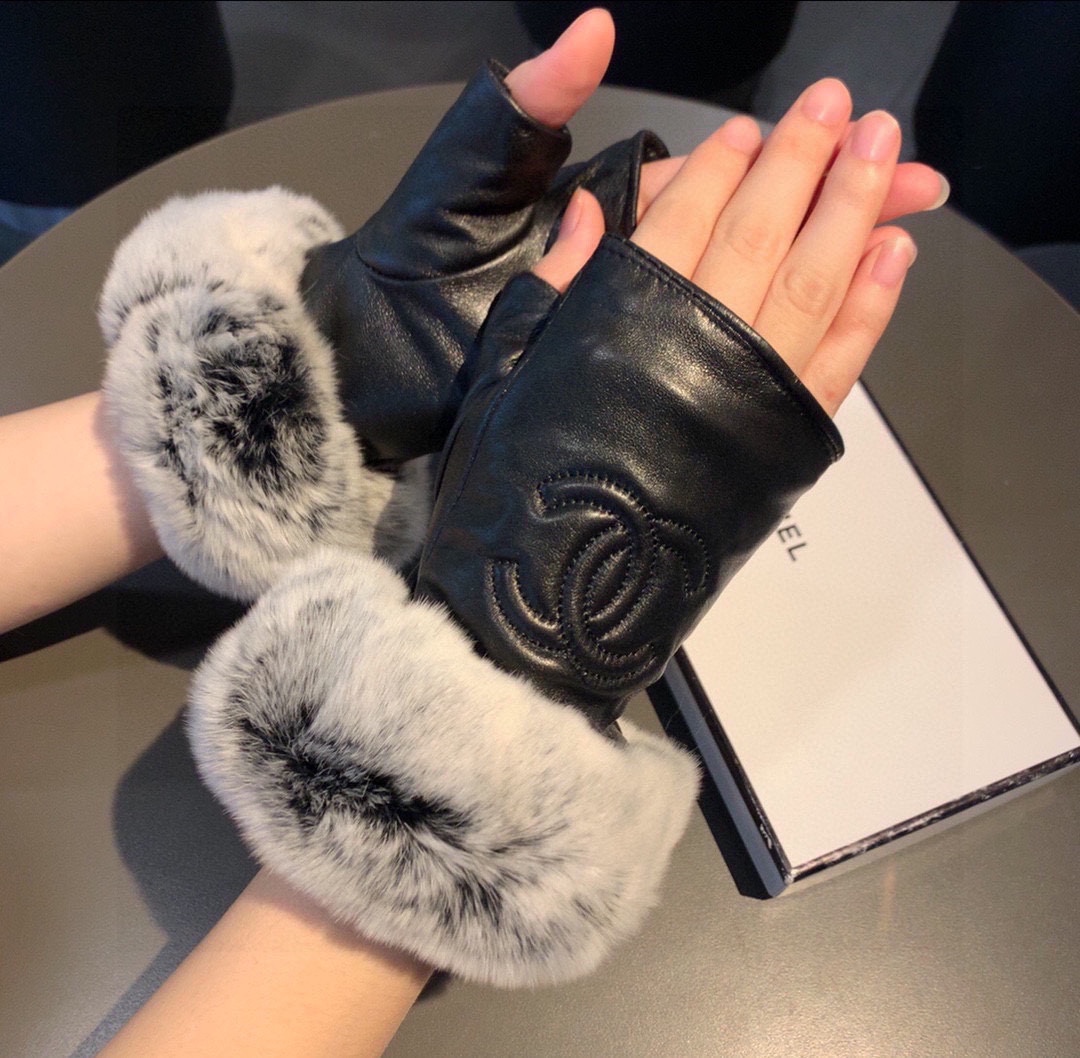 [TOP] CH@NEL Gloves - Black - Chanel
