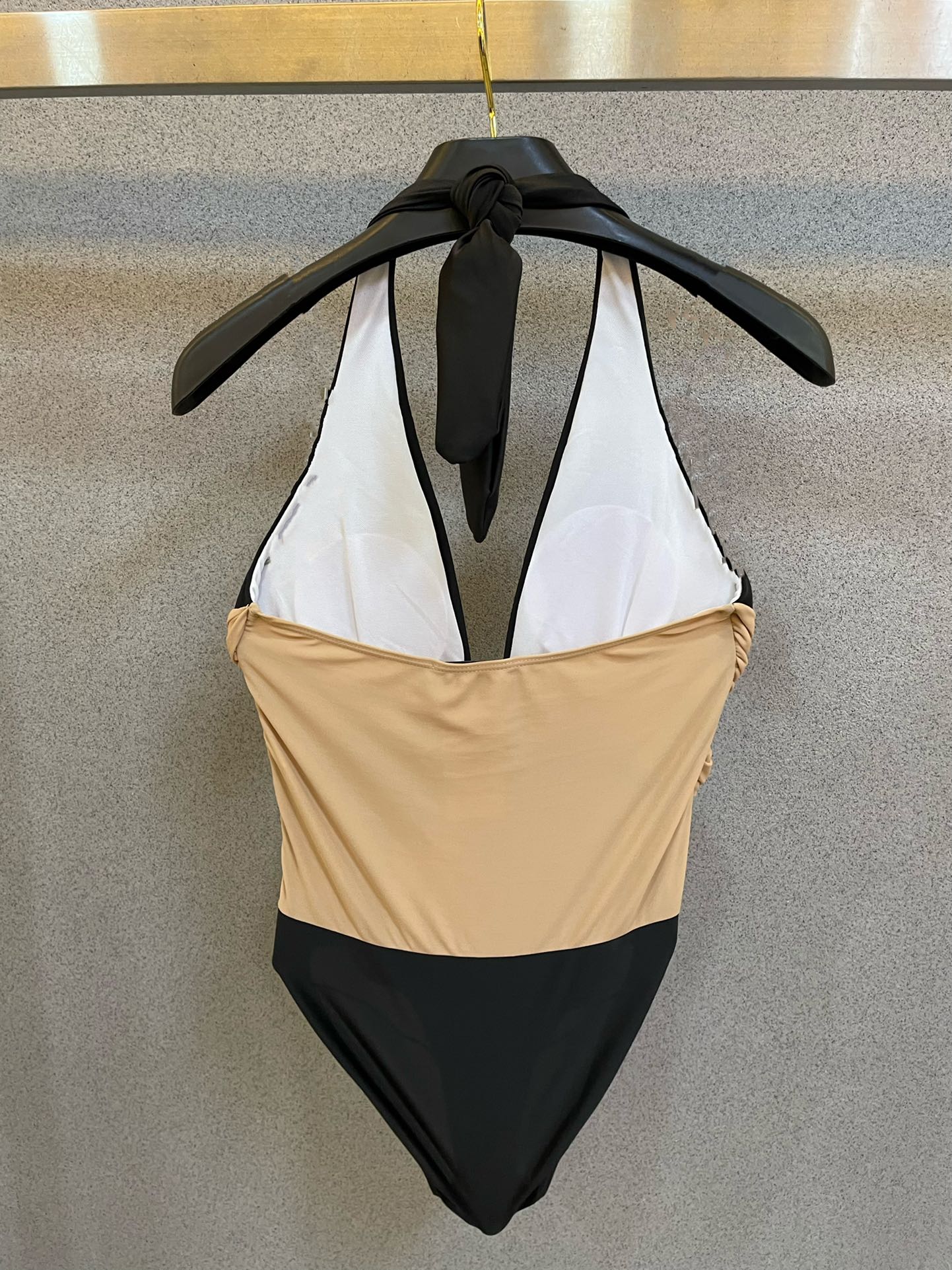 [TOP] CH@NEL Color Block One Piece Swimsuit - Dark - Chanel