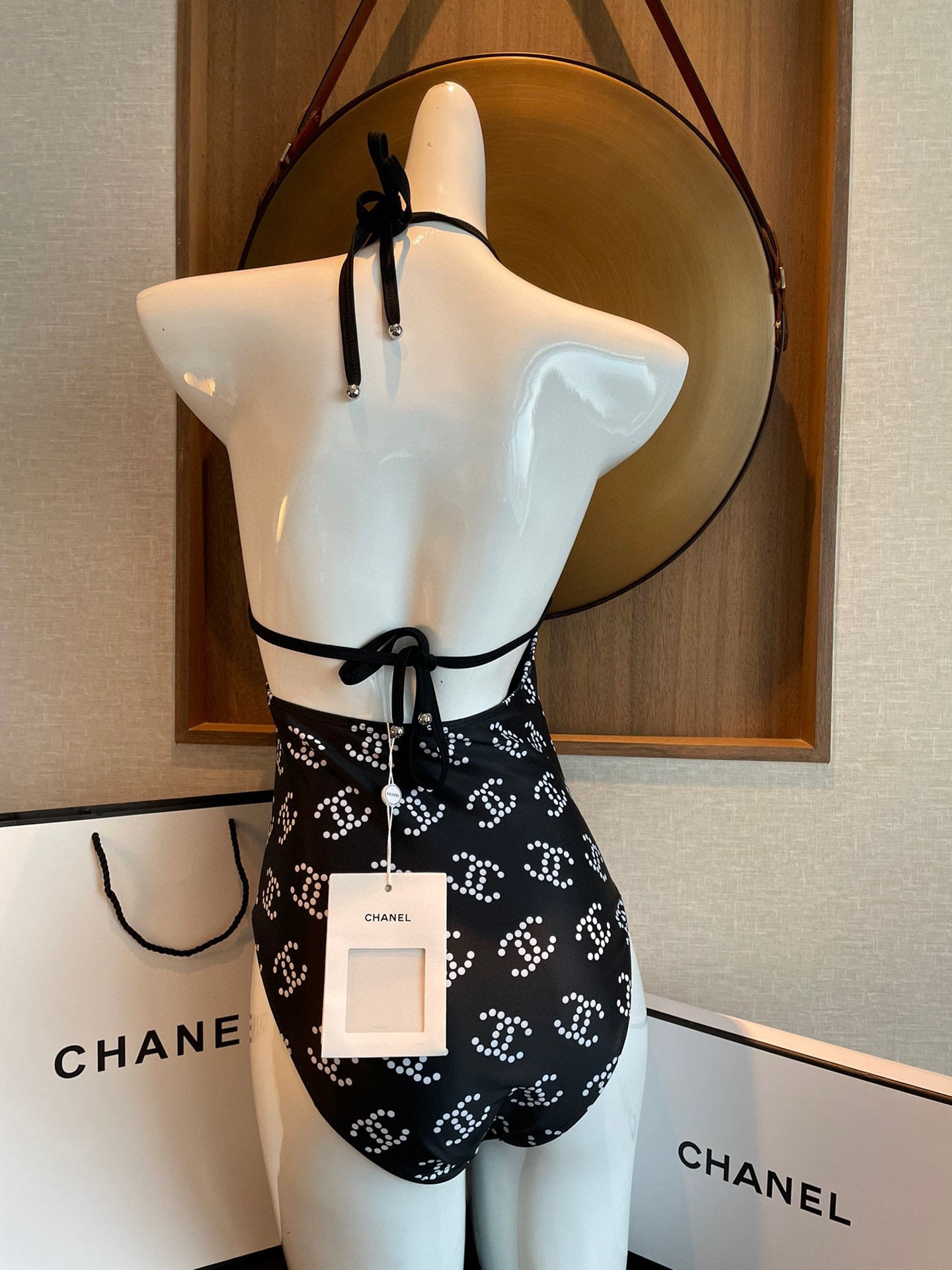 [TOP] CH@NEL One-Piece Swimsuit - Black - Chanel
