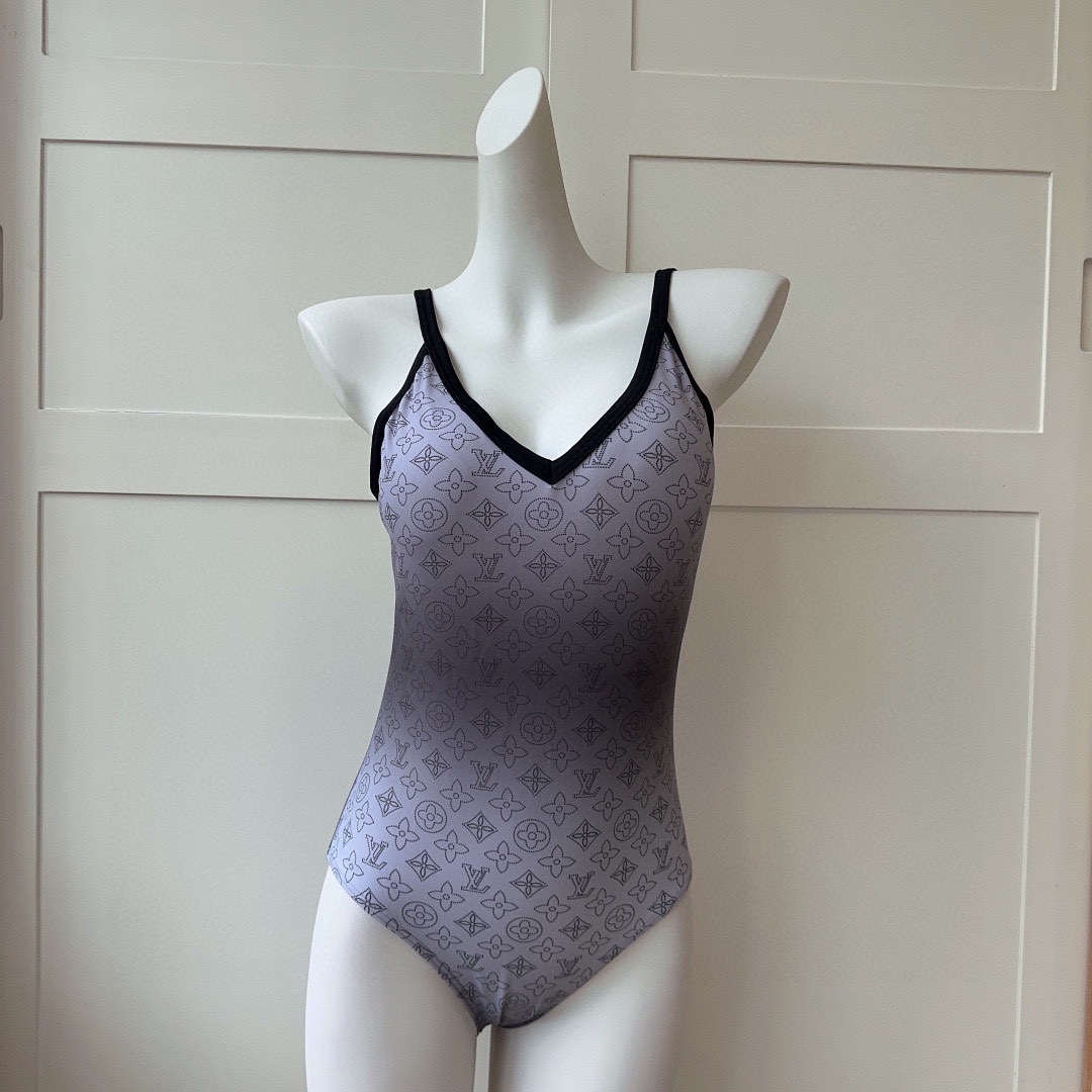 [TOP] L&V Gradient One Piece Swimsuit - Gray - LV Louis Vuitton